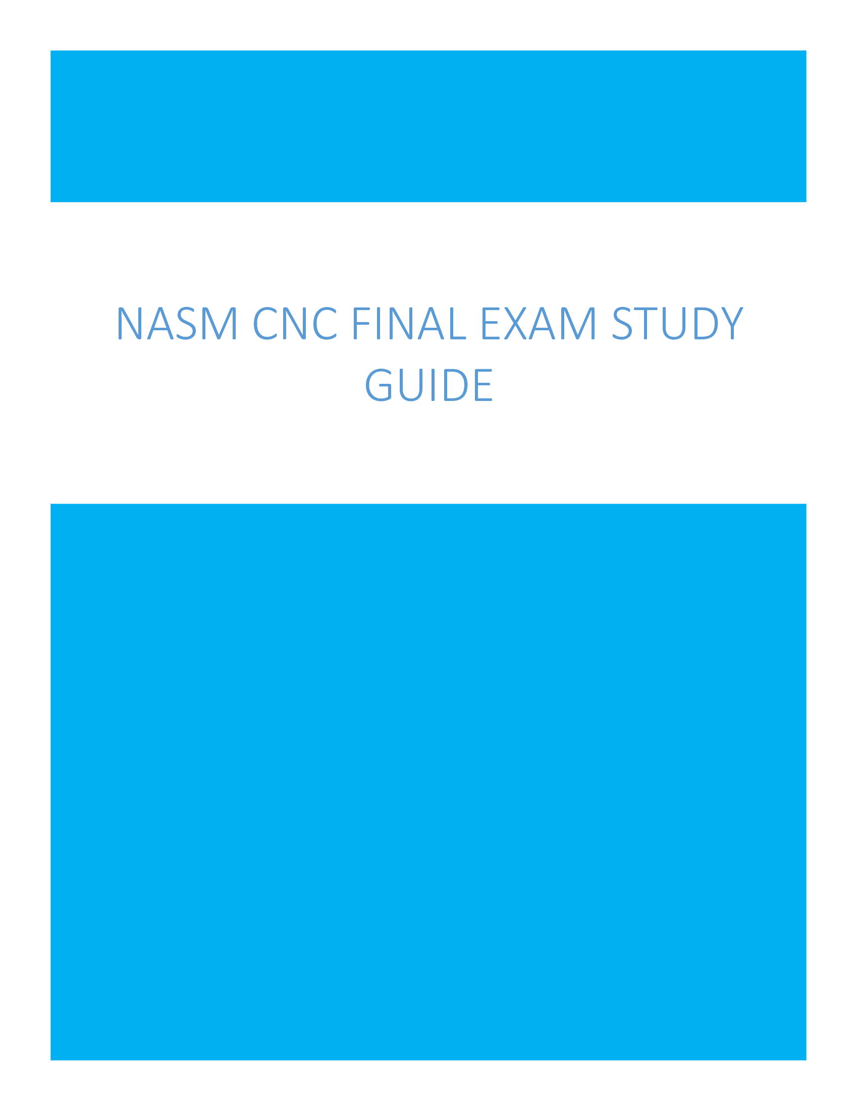 The Best NASM CNC Final Exam Study Guide for 2026