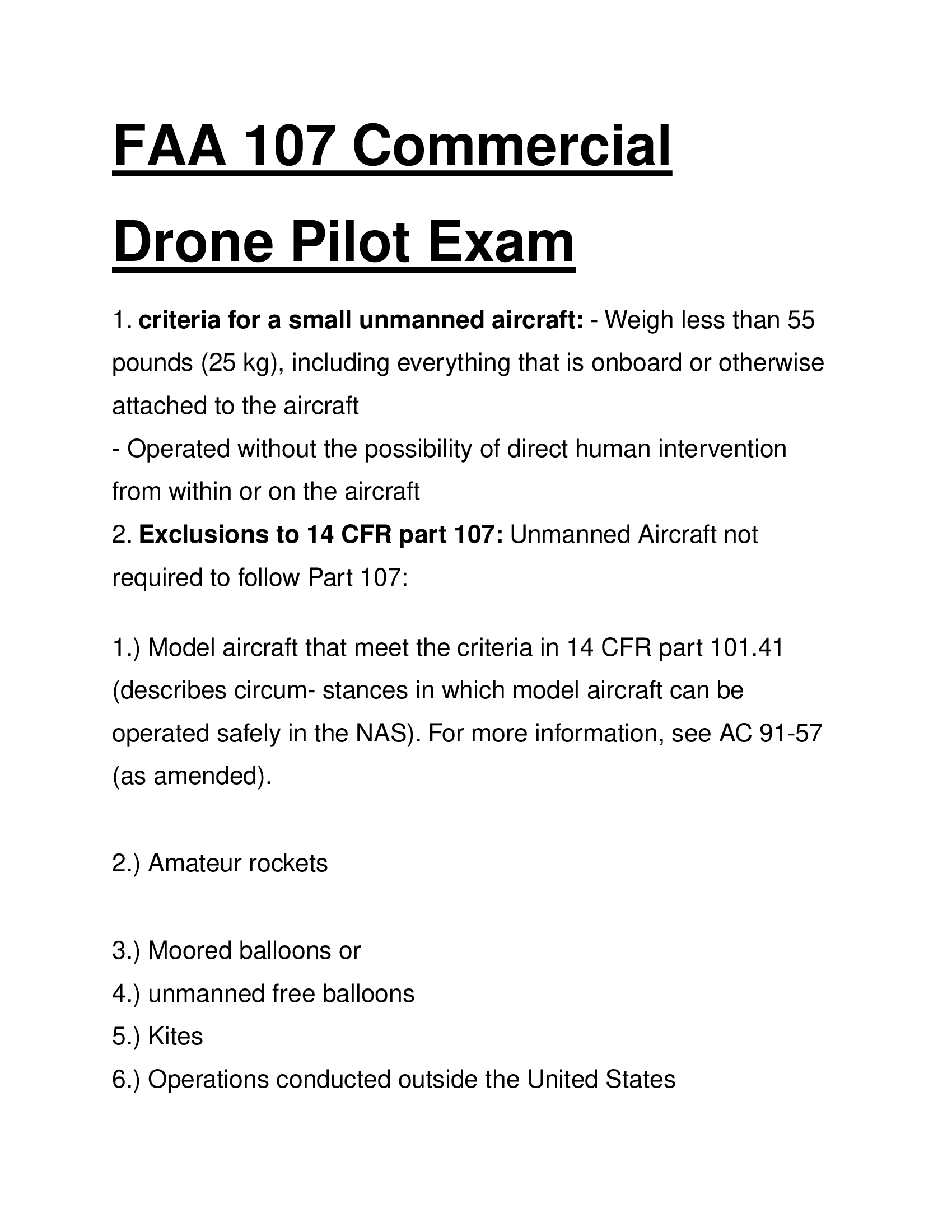 FAA 107 Commercial Drone Pilot Exam – Complete Study Material and Practice Scenarios – 2026