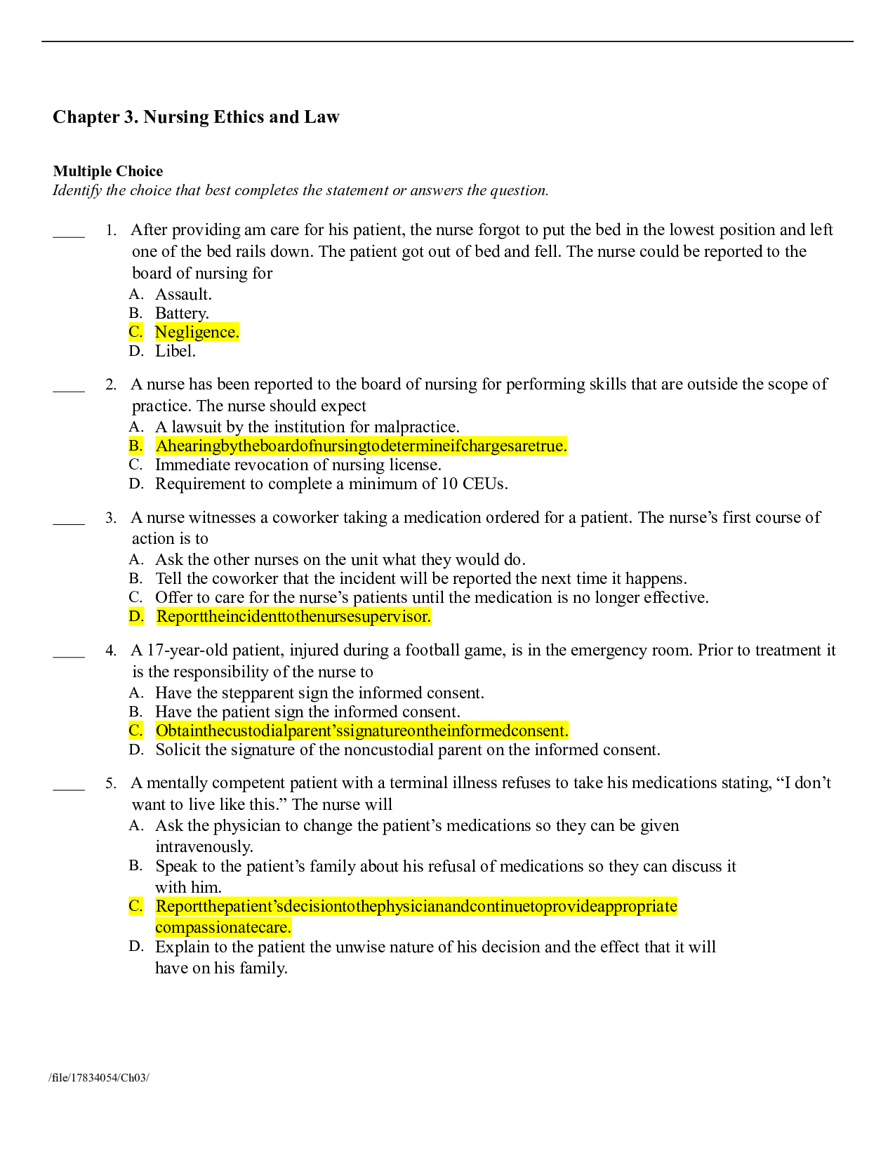 Chapter 3. Nursing Ethics and Law