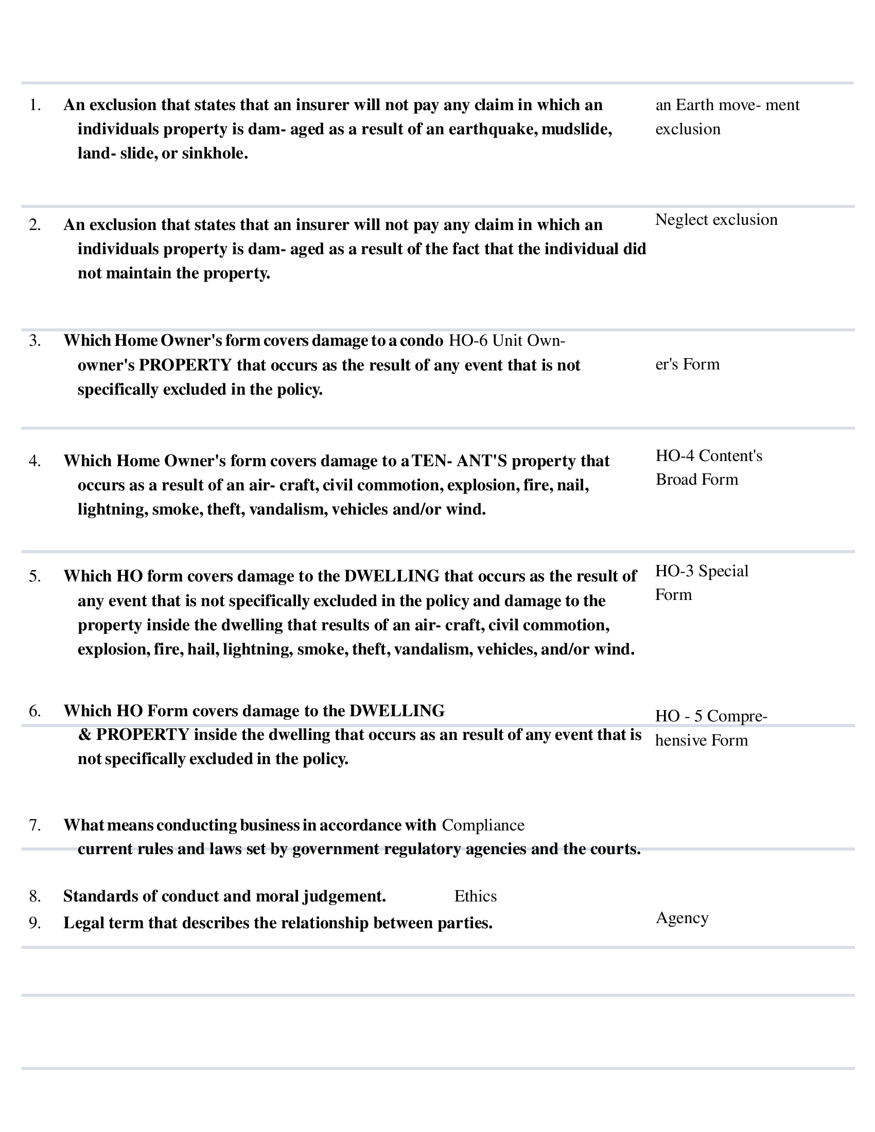 PA Property & Casualty License Practice Exam Questions and Answers 2024