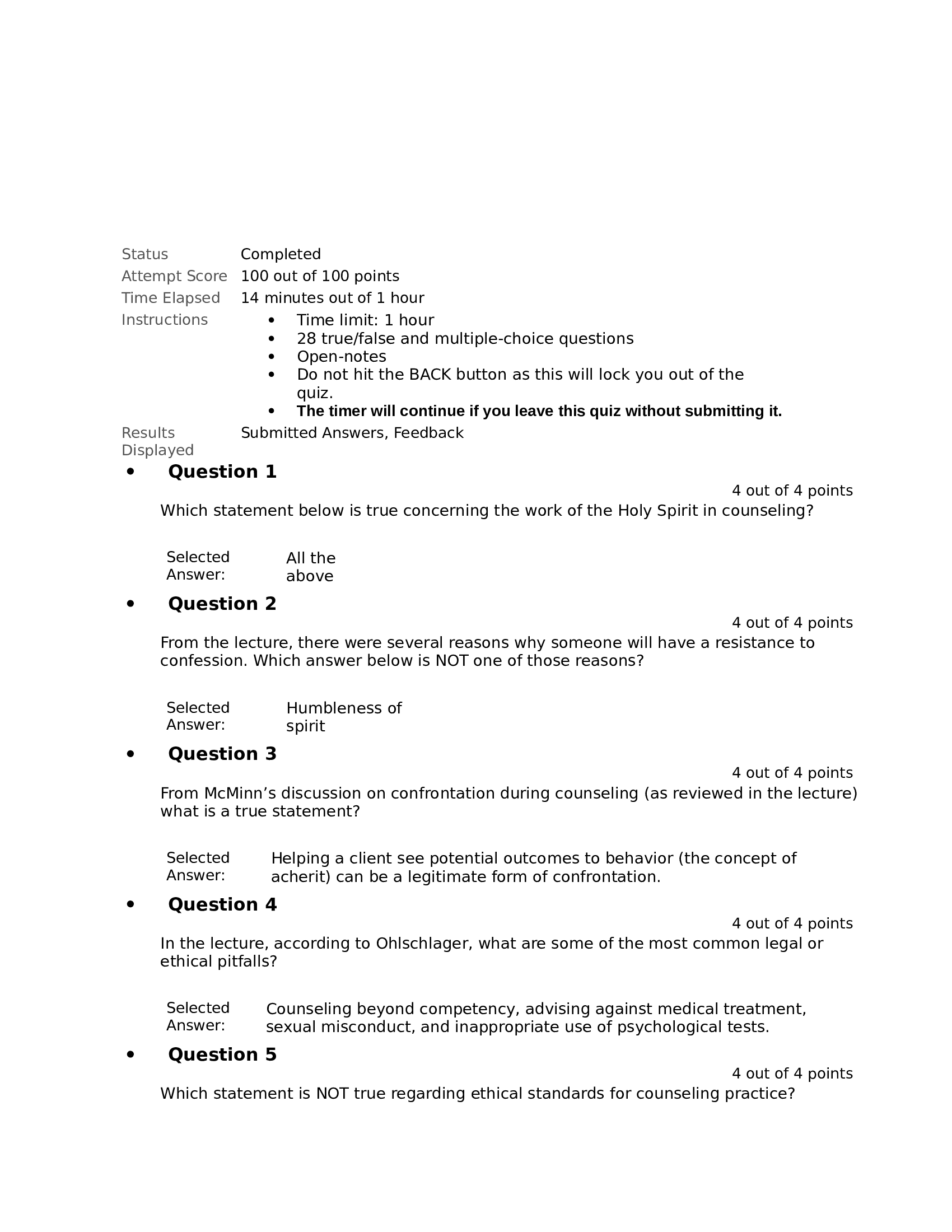 HSCO 506 Wk 8 Quiz Professional Identity 2024 Questions and Answers