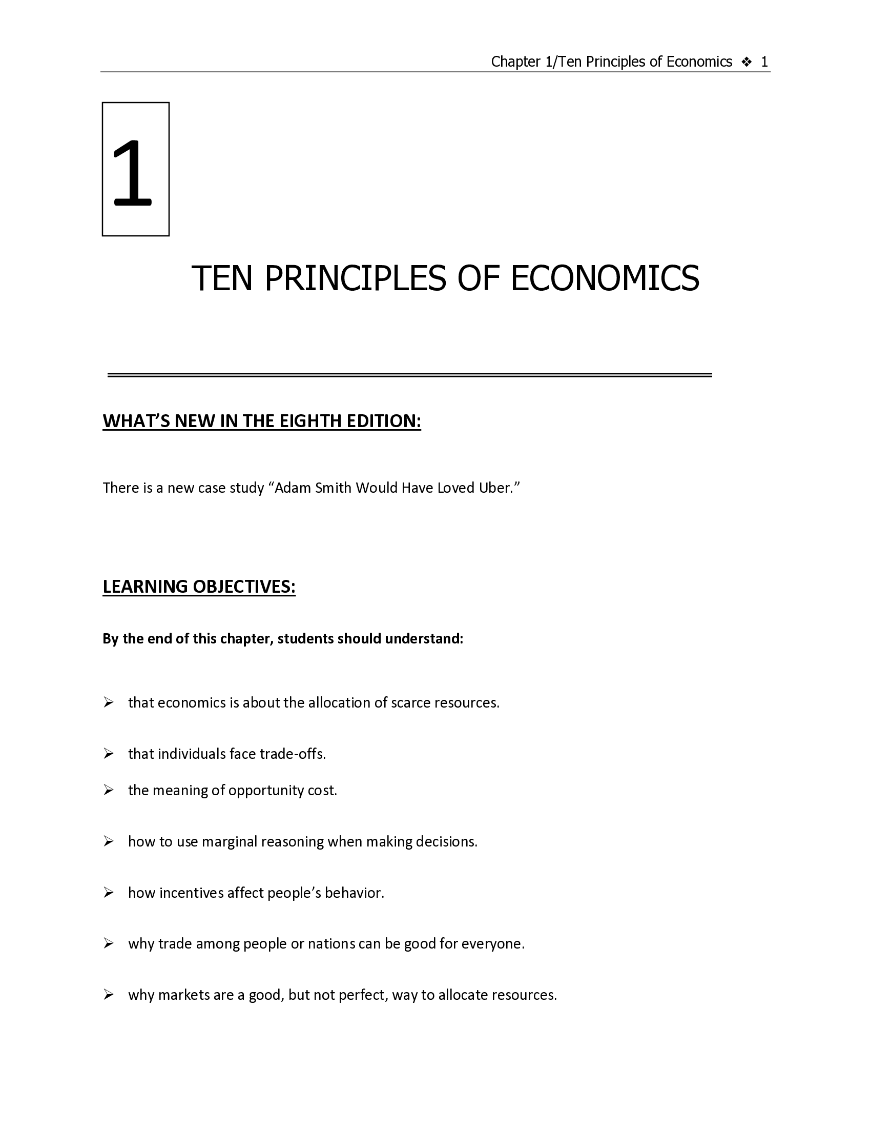 Test Bank and Notes  for Principles Of Economics 9th Edition Mankiw