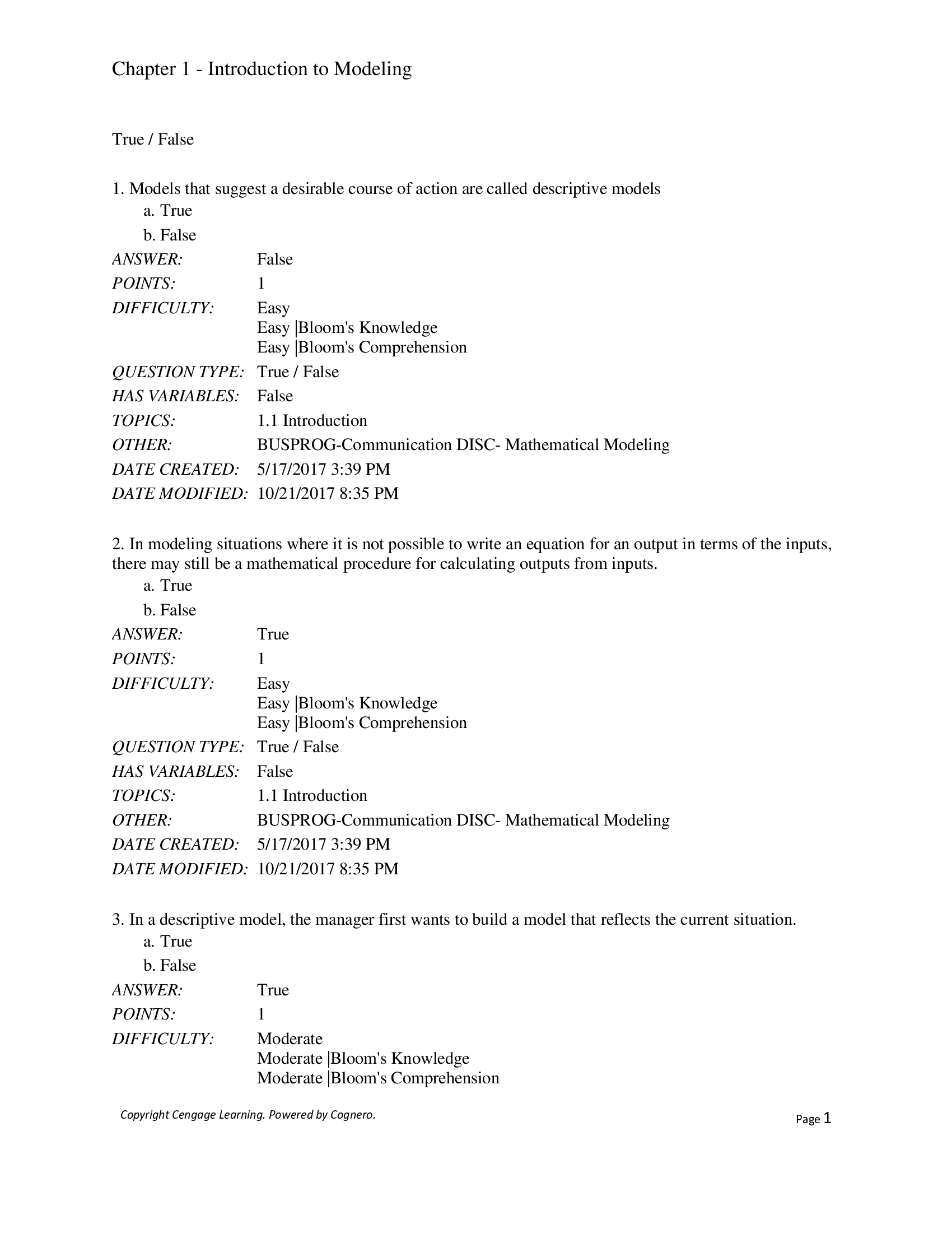 Test Bank For Practical Management Science, 6th Edition By L. Winston.