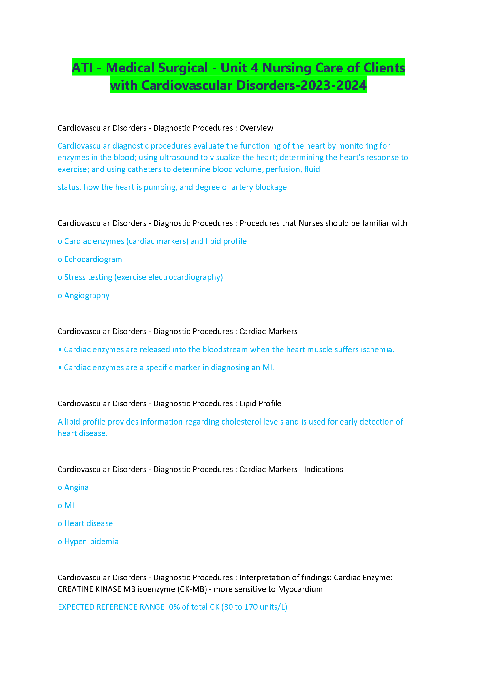 ATI - Medical Surgical