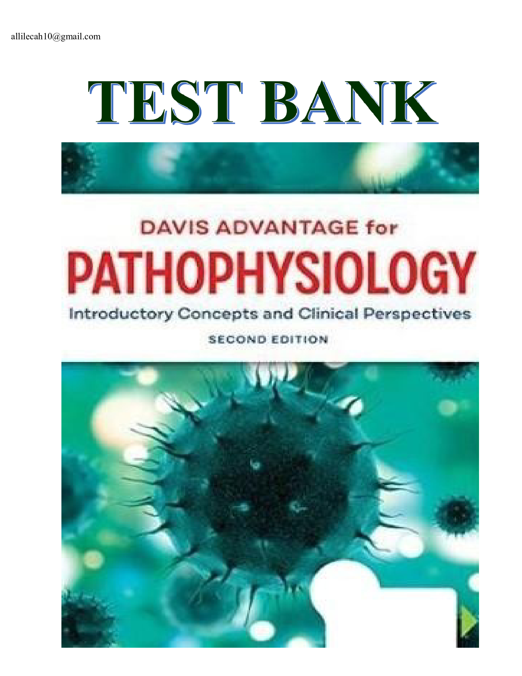 Test bank pathophysiology introductory concepts and clinical perspectives 2nd edition 2023-2024 Latest Update