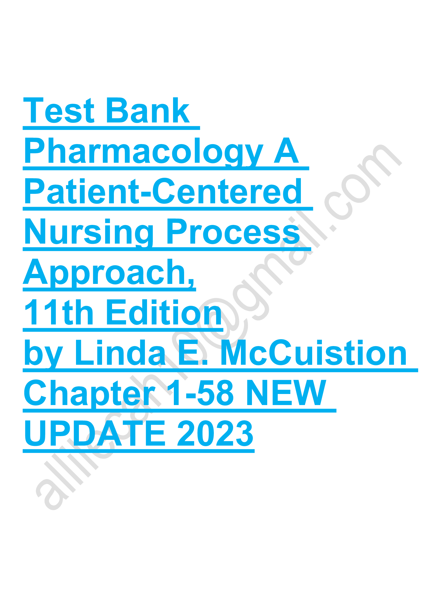 Test bank wongs essentials of pediatric nursing 11th edition by marilyn j. hockenberry