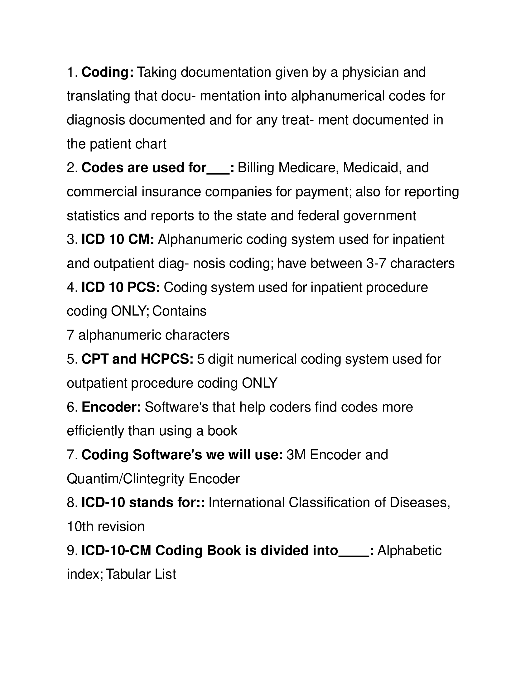 HIM 1103 Module 1-6 Study Guide 2024