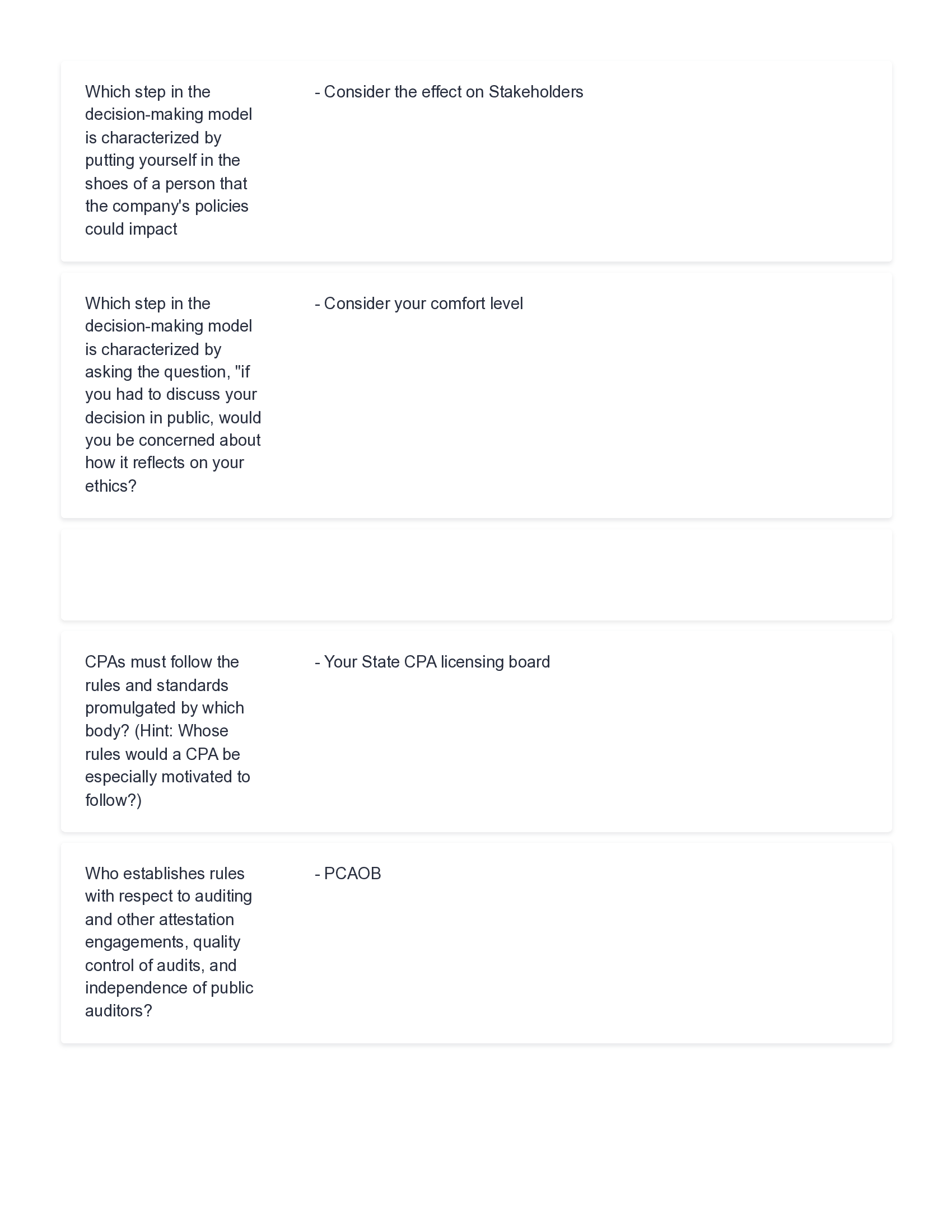 ACCT 4553 Ethics Final AICPA Questions and Answers 2026