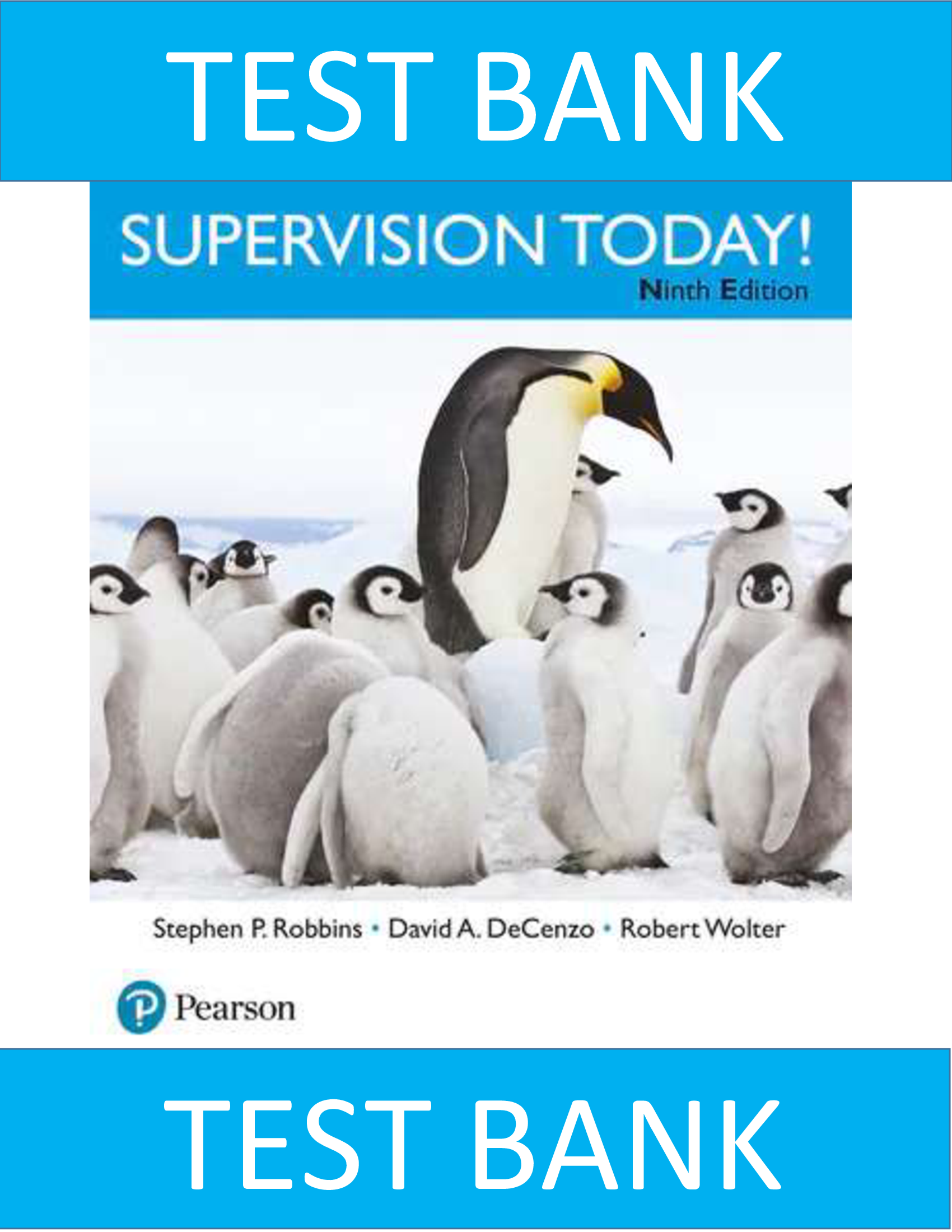 Test Bank for Supervision Today! 9th Edition By Stephen Robbins, David DeCenzo, Robert Wolter
