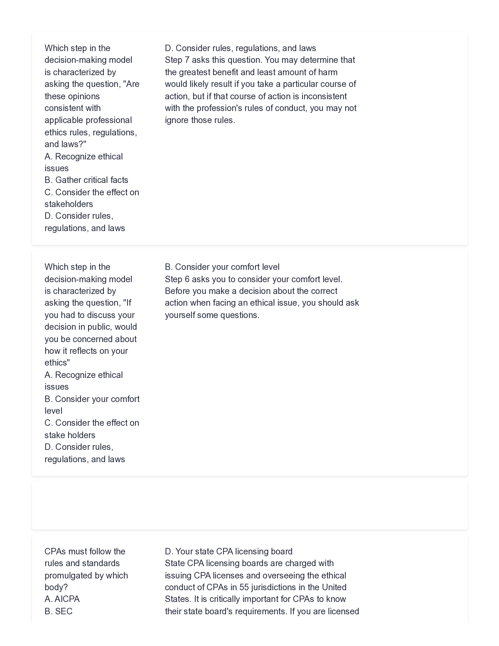 AICPA Ethics Code Exam Questions and Answers 2026