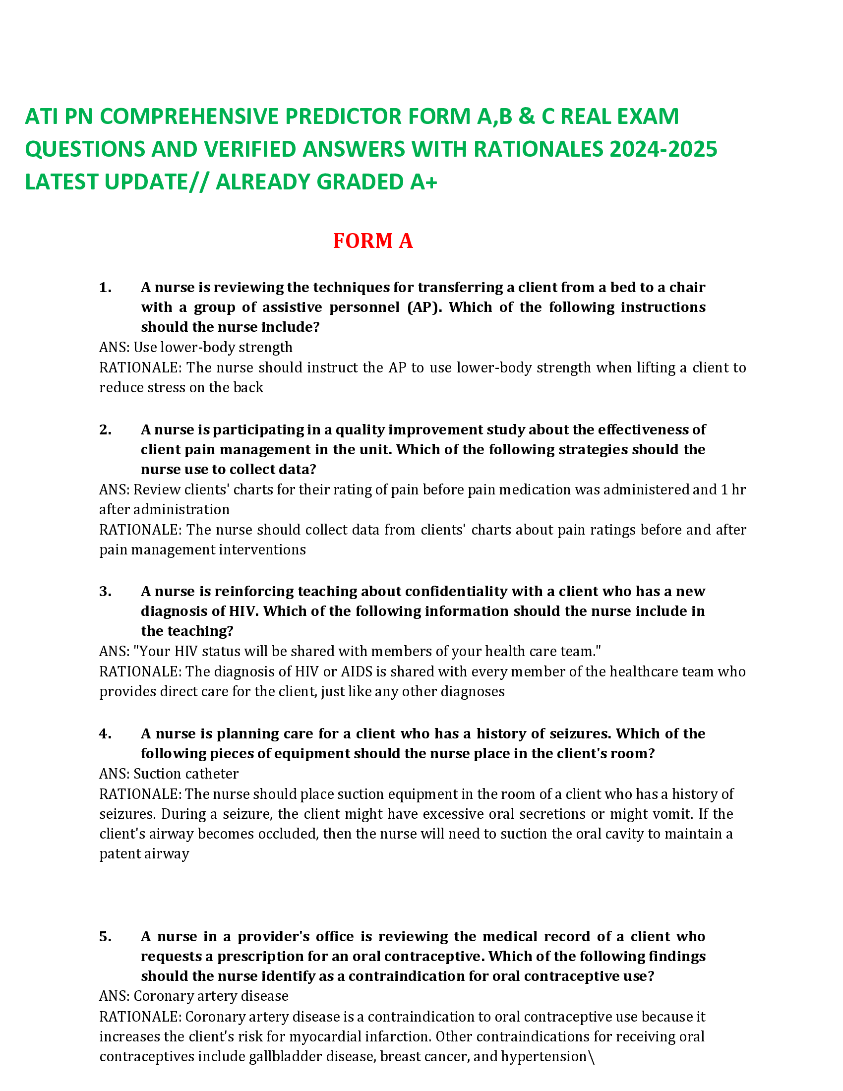ATI PHARMACOLOGY PROCTORED LATEST EXAM QUESTIONS AND VERIFIED ANSWERS 2024-2026 LATEST UPDATE// ALREADY GRADED A+ 1.) A nurse is assessing a client who is receiving intravenous therapy. The nurse should identify which of the following findings as a manifestation of fluid volume excess?