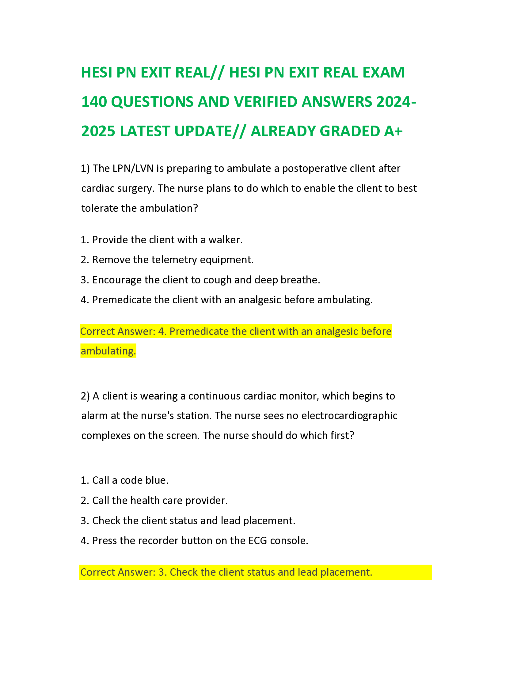 HESI PN EXIT REAL// HESI PN EXIT