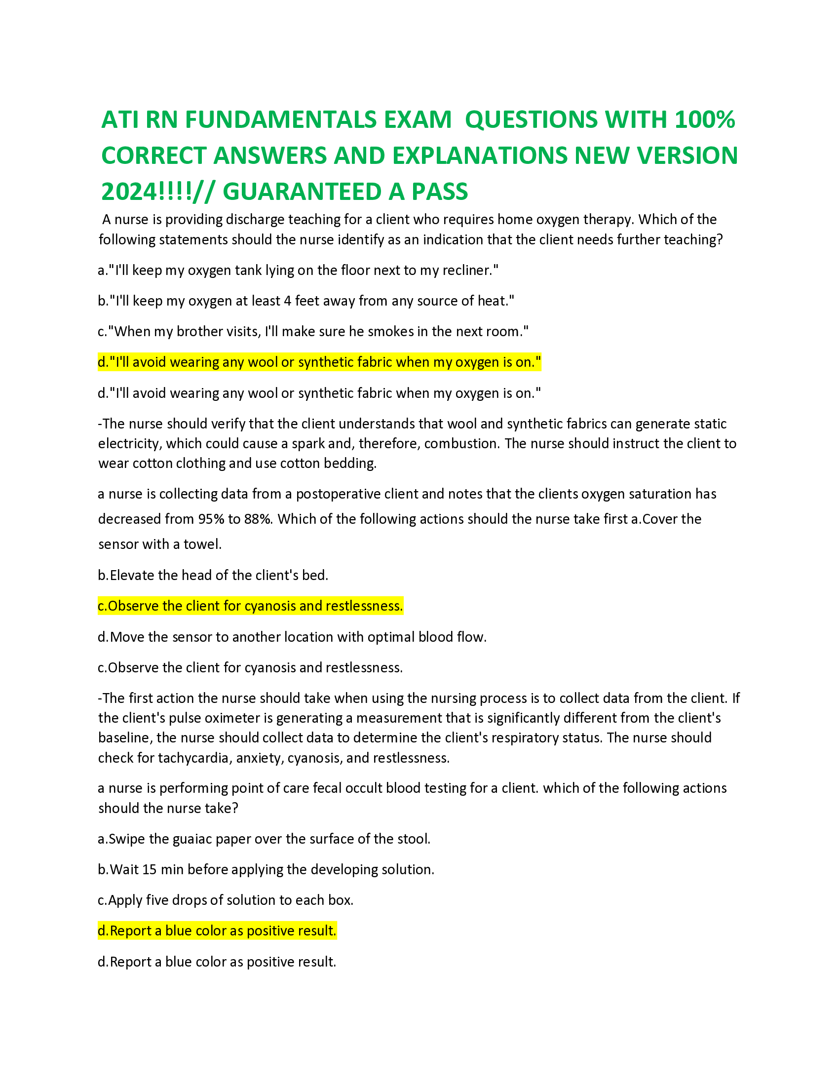 ATI RN MEDICAL SURGICAL EXAM QUESTIONS AND ANSWERS 2023-2024/MEDICAL SURGICAL RN ATI  EXAM 2023-2024|LATEST VERSION ALREADY  GRADED A+   A nurse is teaching a client how to perform a breast self-exam (BSE). The nurse should identify which of the following findings as an indication of breast cancer