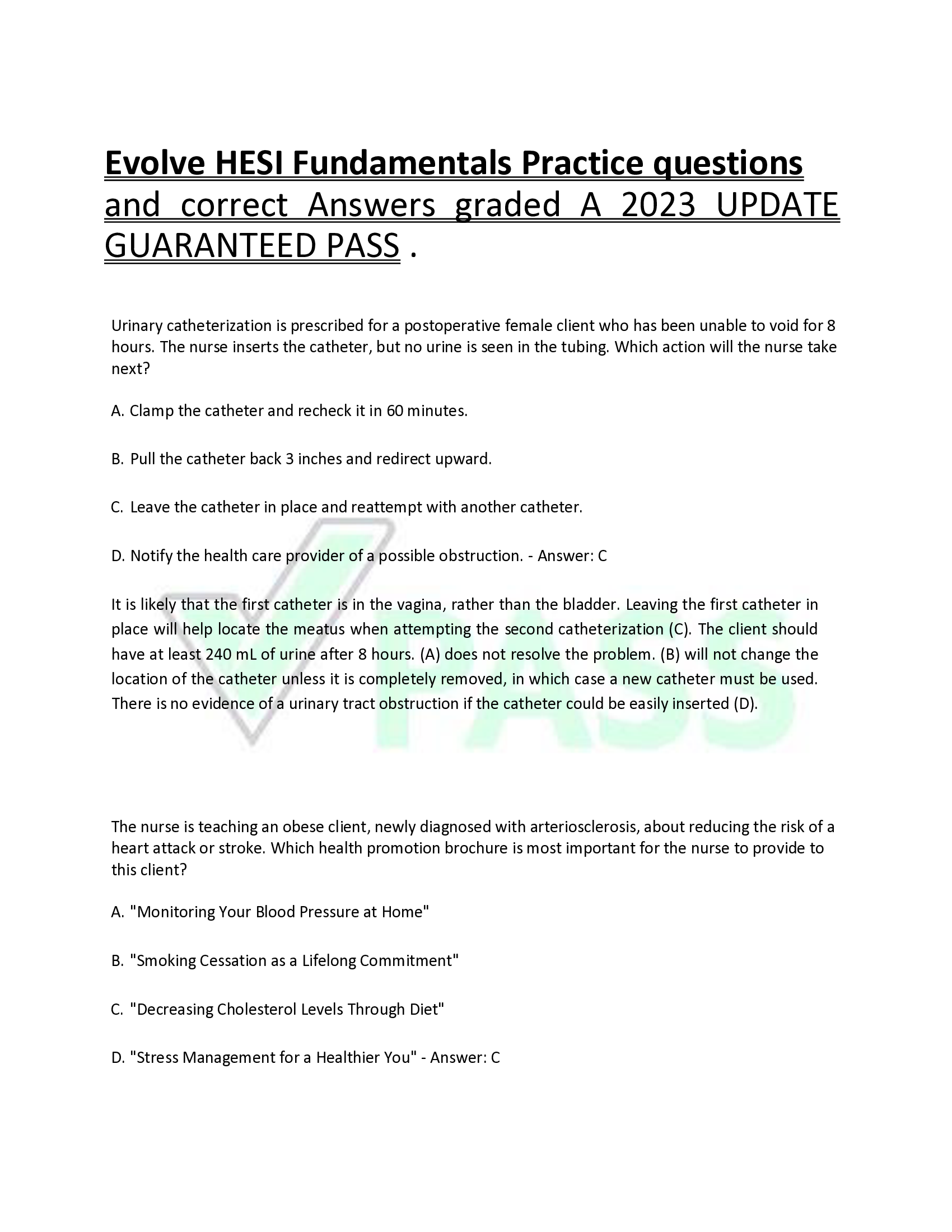 Evolve HESI Fundamentals Practice questions  and correct Answers graded A 2023 UPDATE  GUARANTEED PASS .