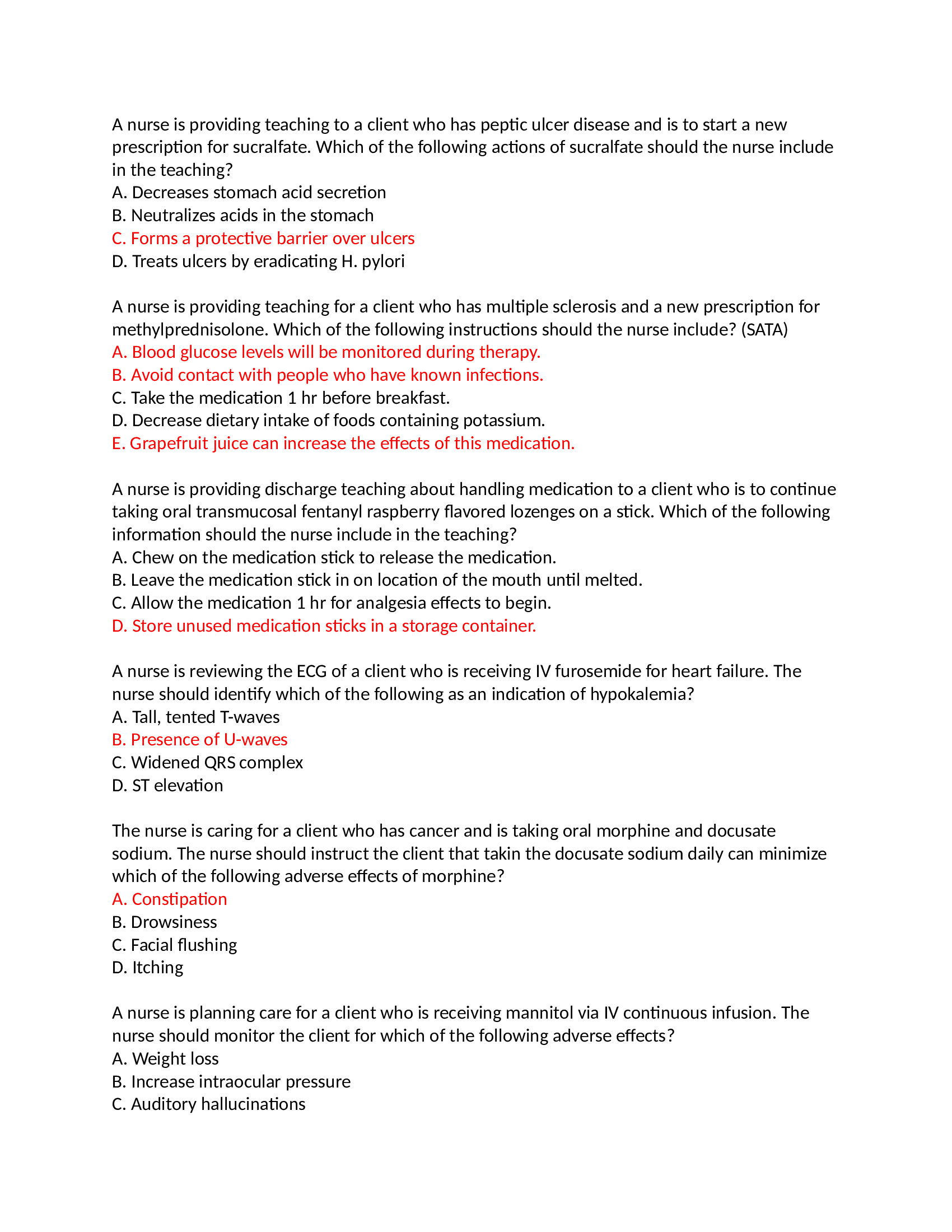 ATI Pharmacology 2021 A highly graded