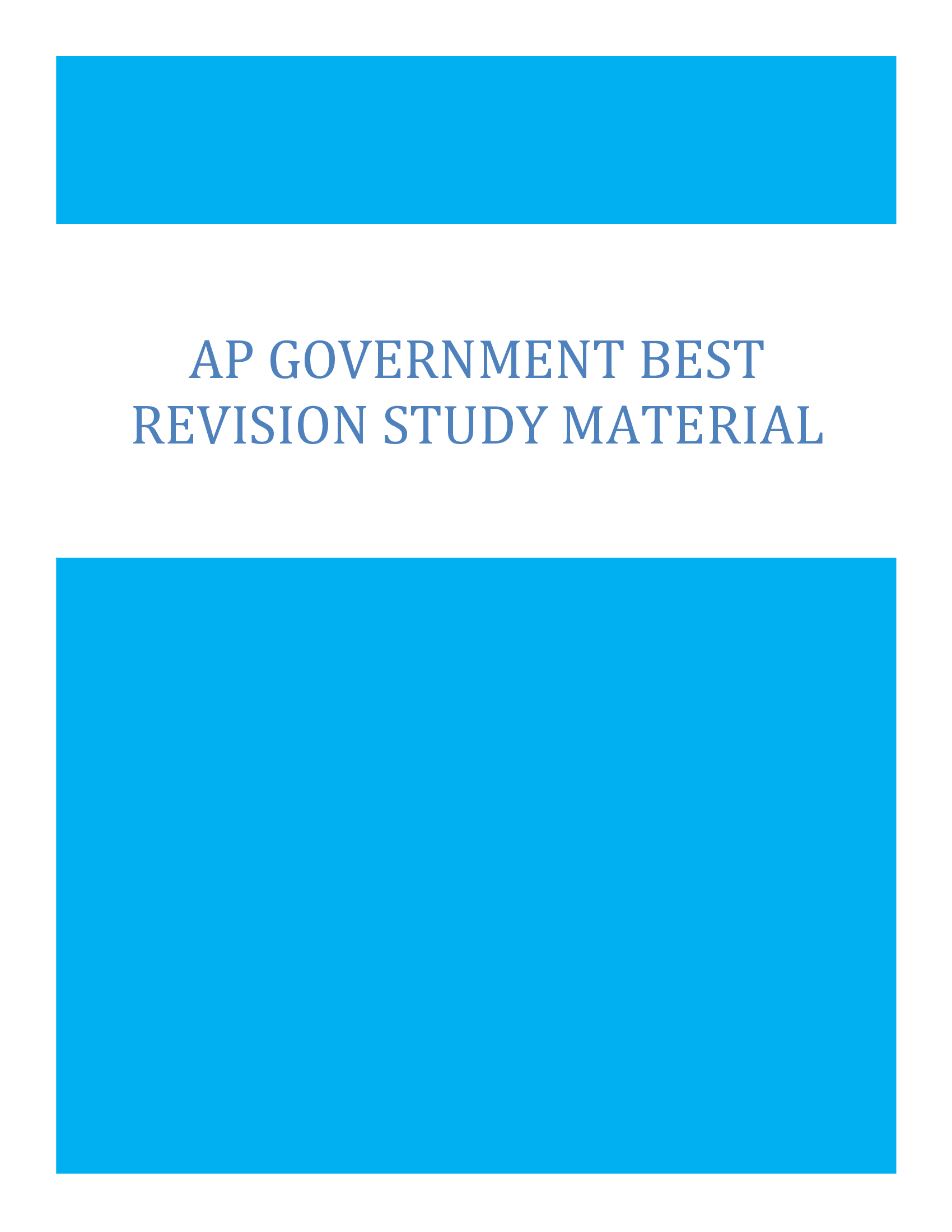 AP Government Best Revision Study Material