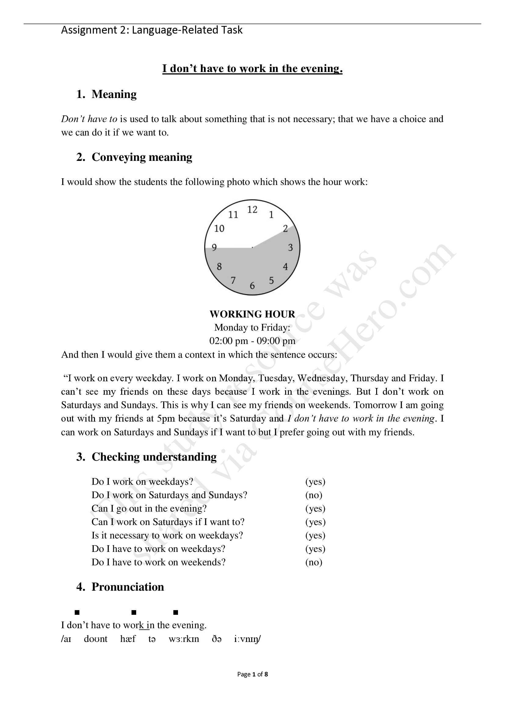 CELTA WA2 Language-related tasks Assignment 2