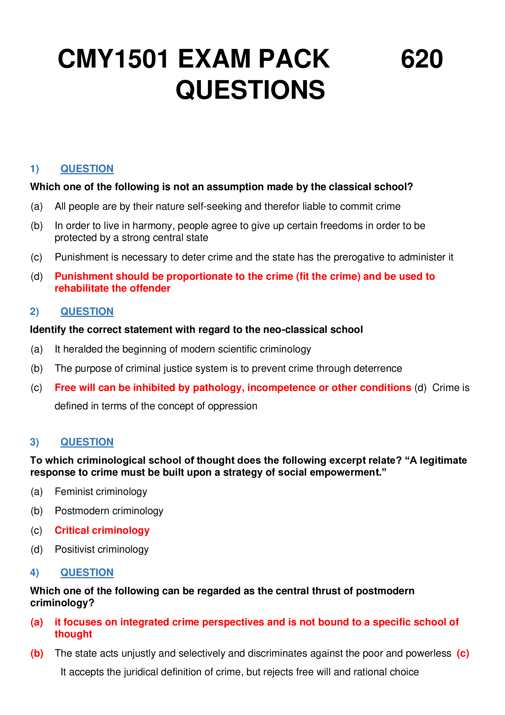 CMY1501 EXAM PACK 620 QUESTIONS LATEST