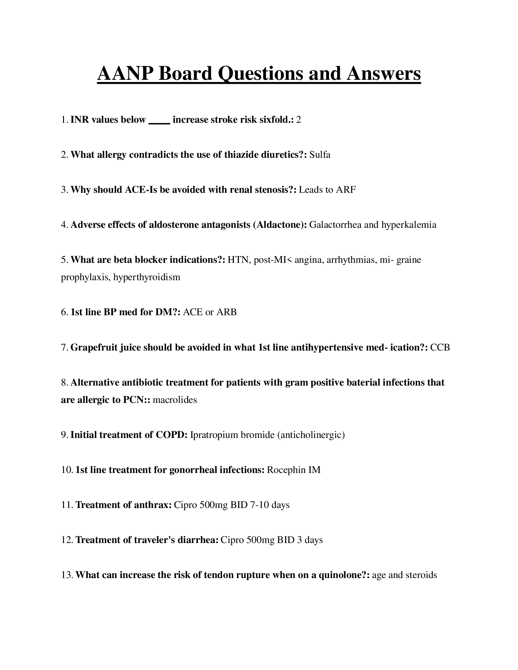 AANP Board 2023 Questions and Answers