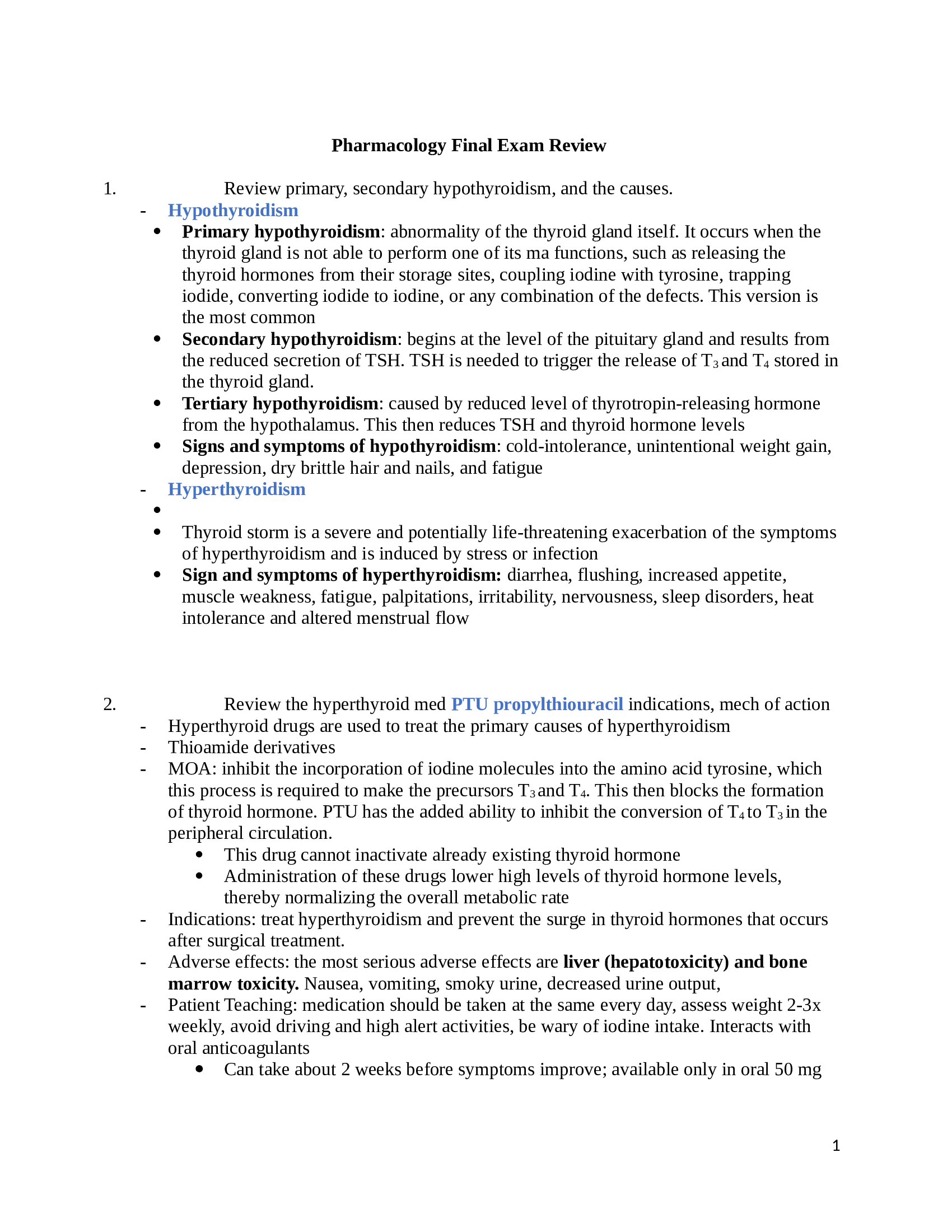 NR 293 - Pharmacology Final Exam Review (Latest 2021).