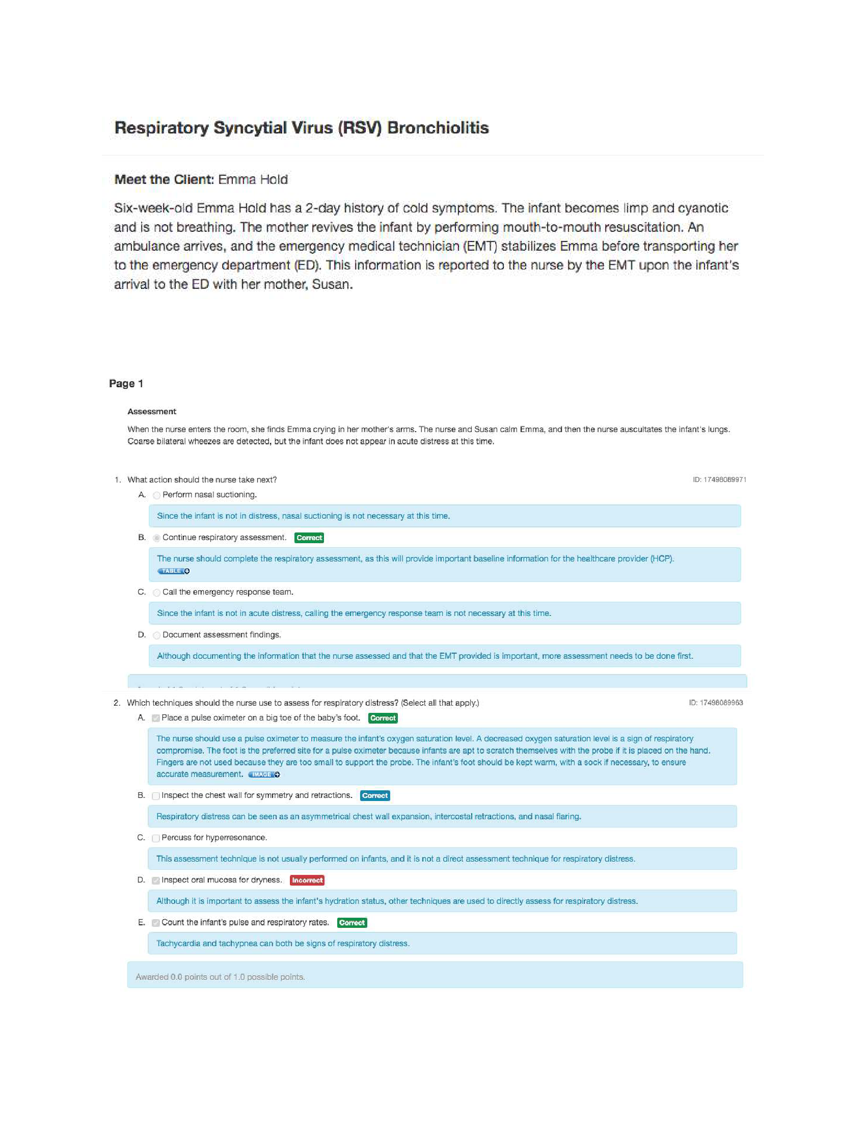 RSV HESI Case Study with Answers 2026