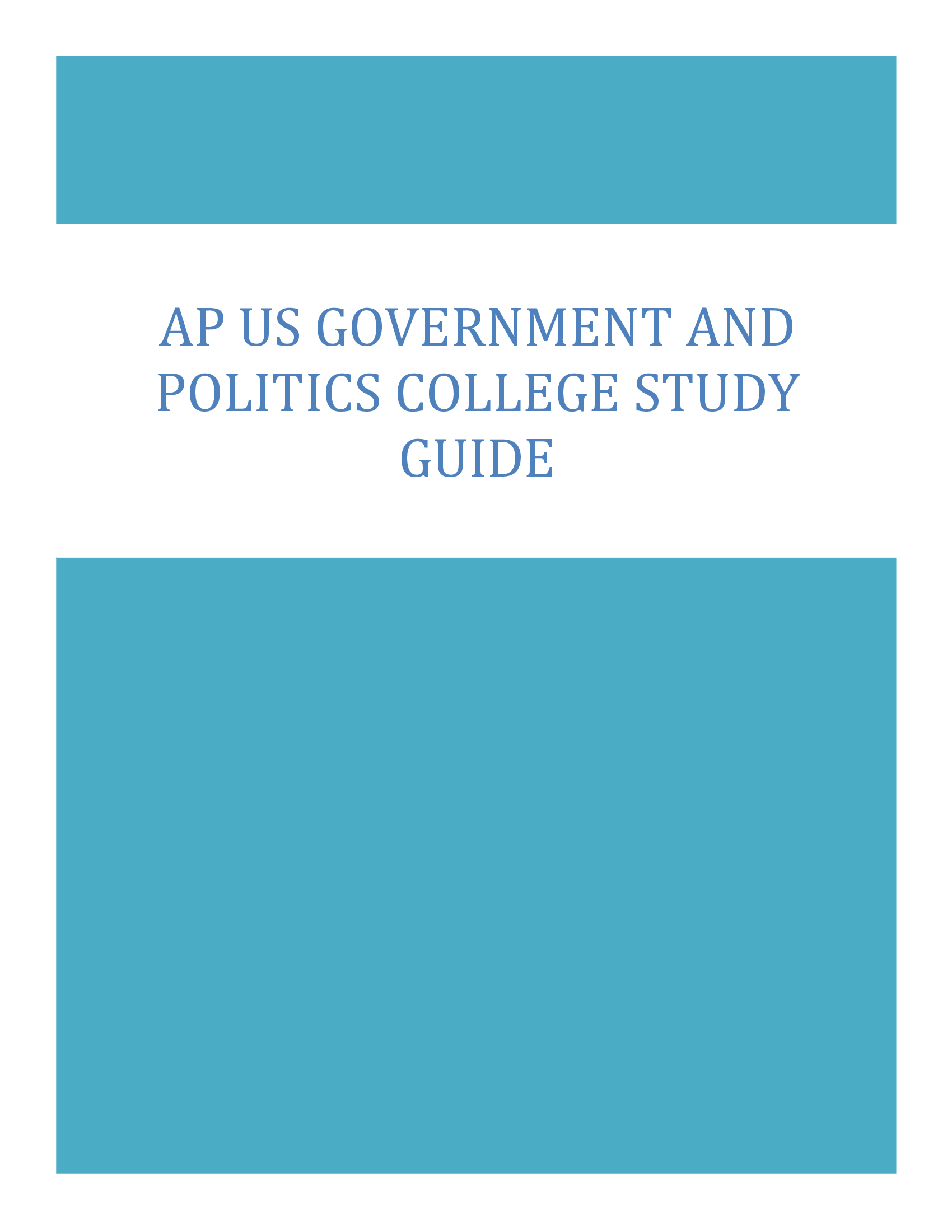 AP US Government and Politics College Study Guide