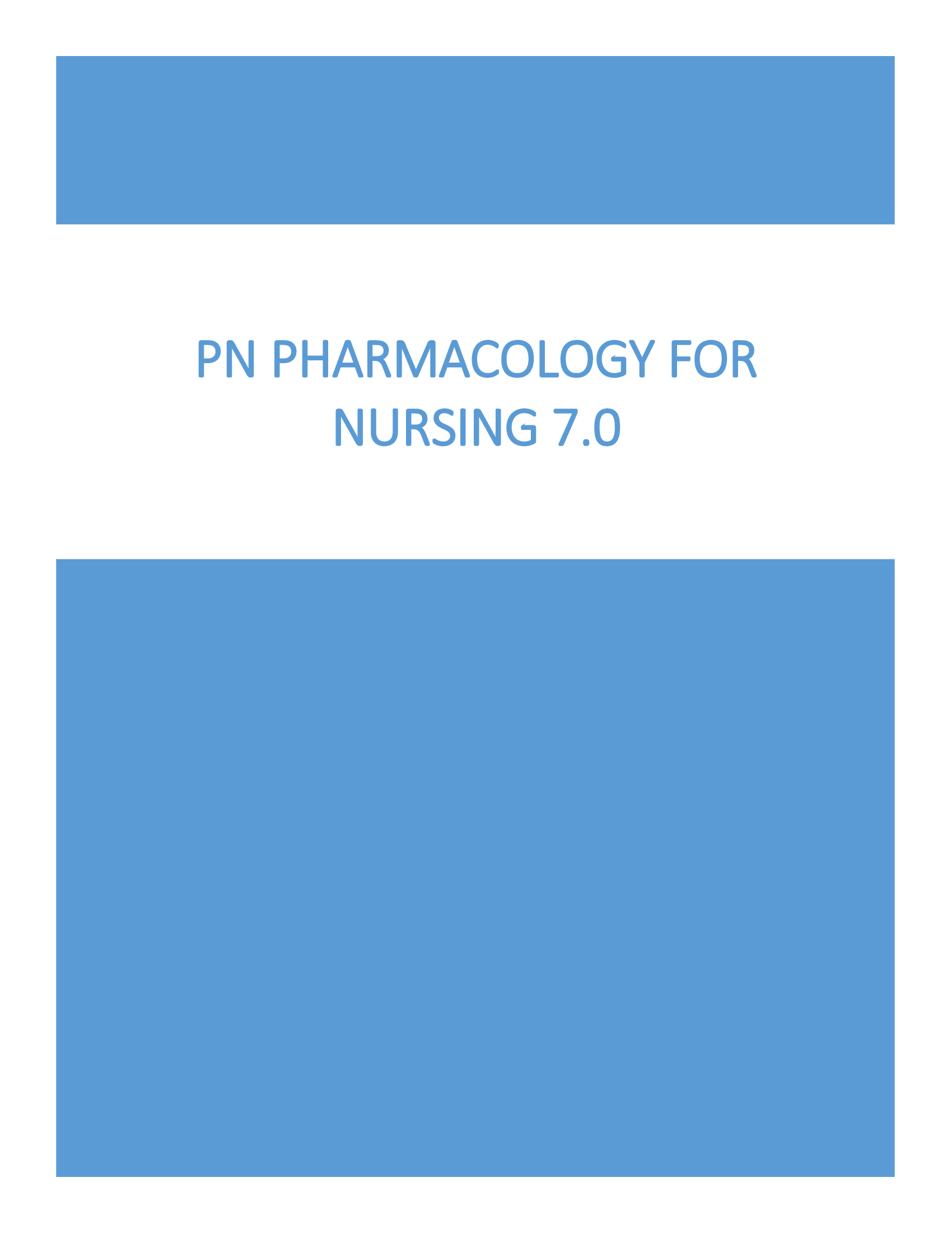ATI PN Pharmacology 7.0 Questions And Answers