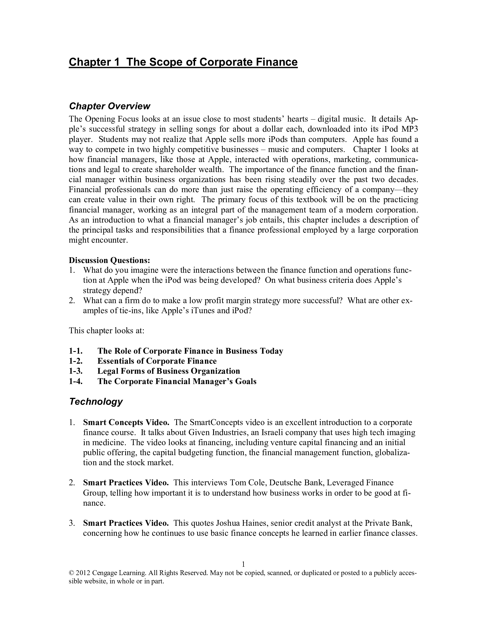 Solution Manual For Introduction To Corporate Finance What Companies Do 3rd Edition By Graham