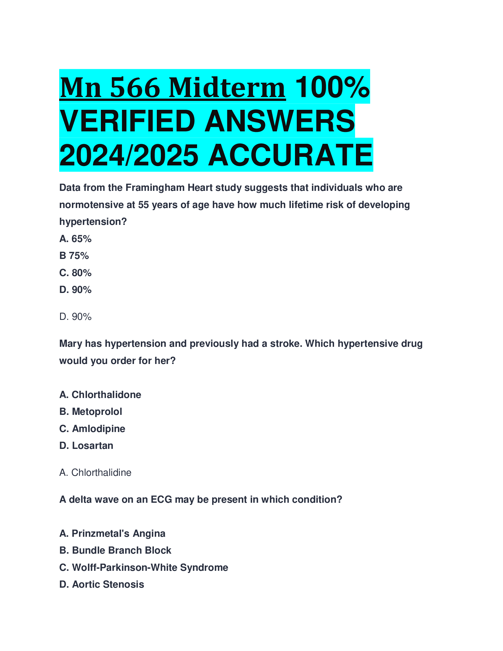 Mn 566 Midterm VERIFIED ANSWERS  20242026 ACCURATE