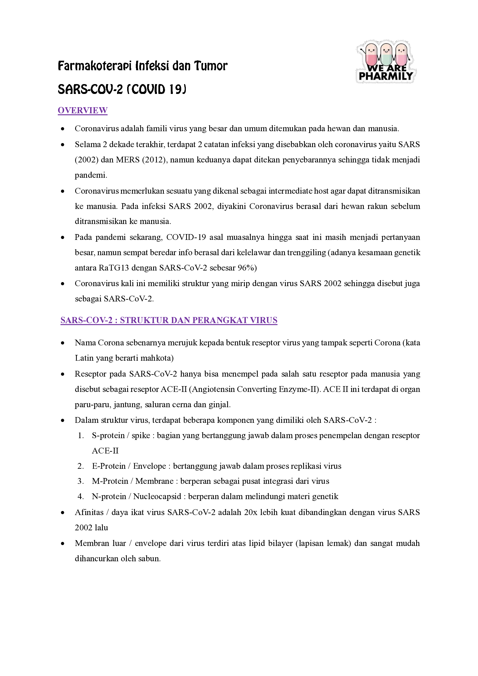 Covid-19 Pharmacoterapy