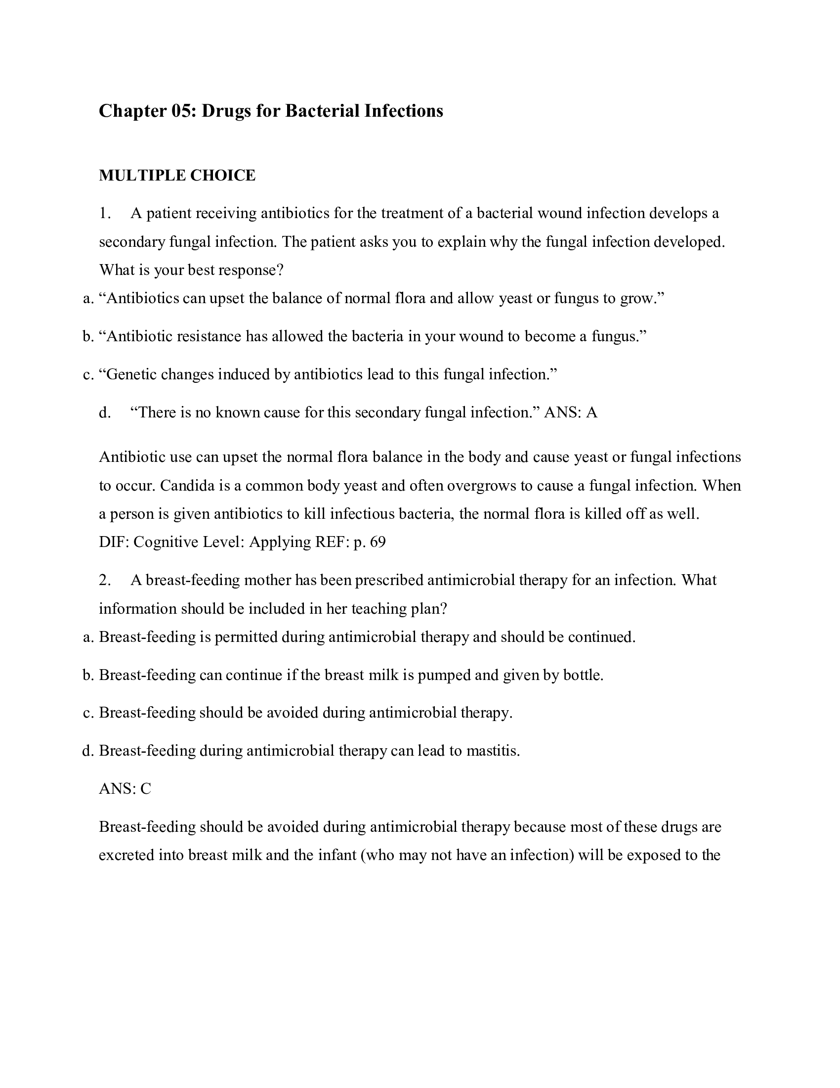 Chapter 5 Drugs for Bacterial Infections