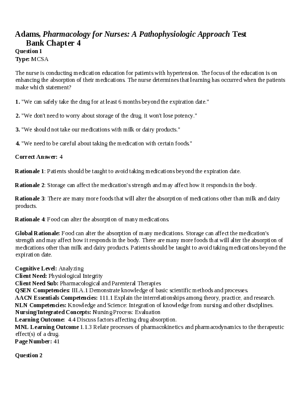 Chapter 4. Pharmacokinetics