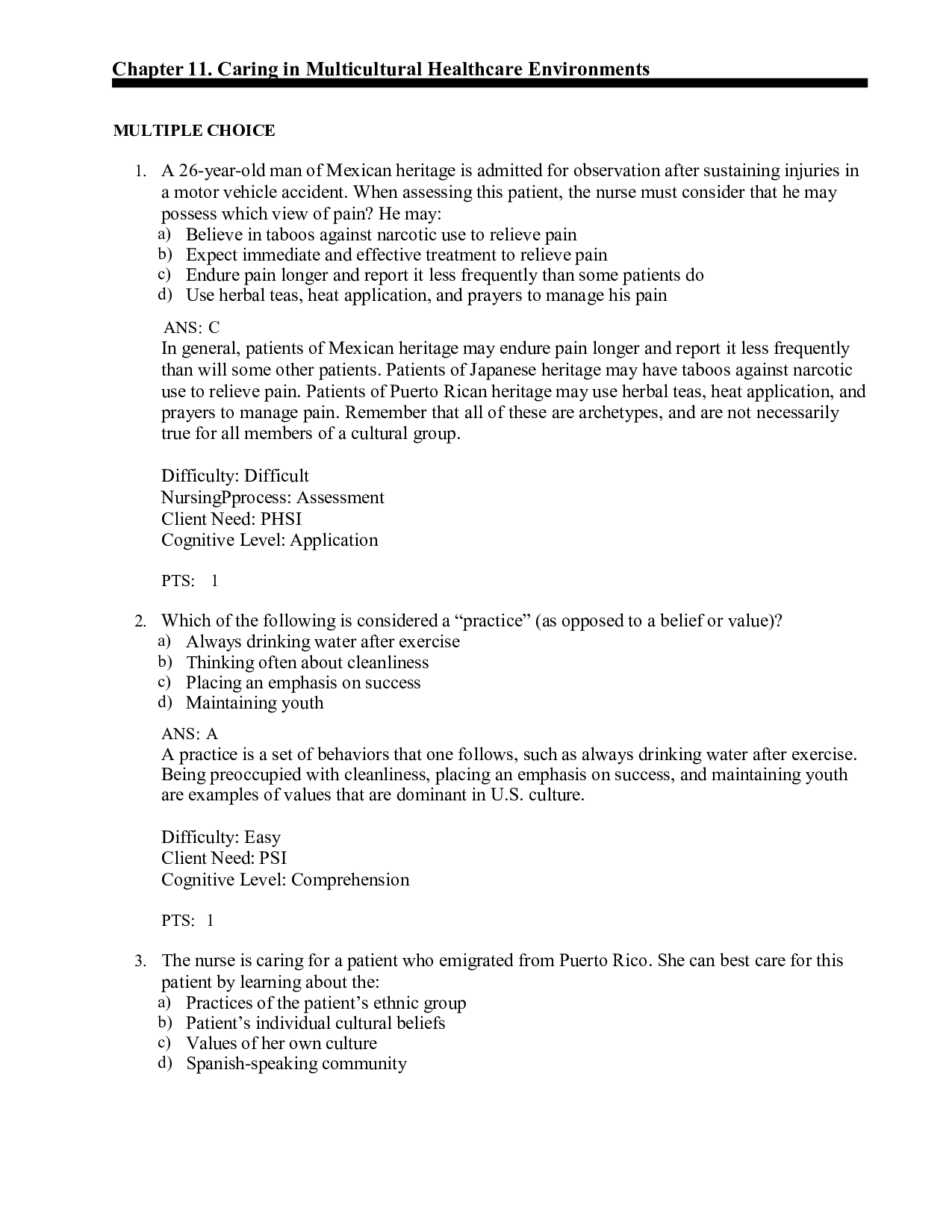 Chapter 11 Caring in Multicultural Healthcare Environments