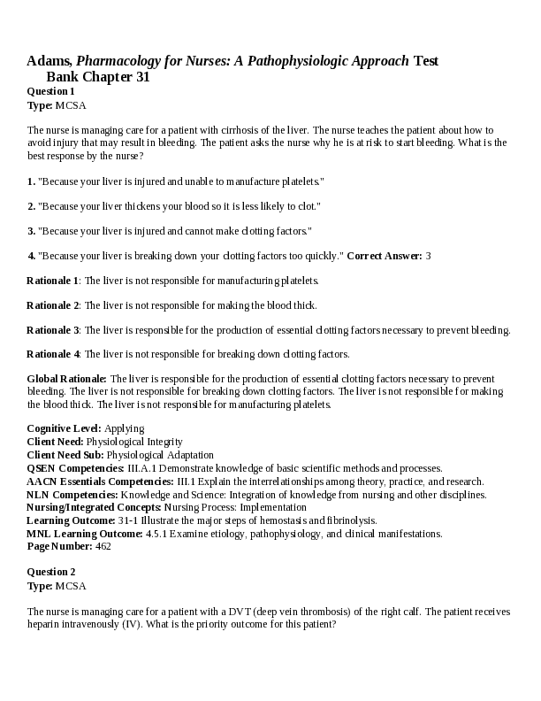Chapter 31. Drugs for Hematopoietic Disorders
