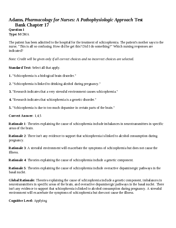 Chapter 17. Drugs for Psychoses