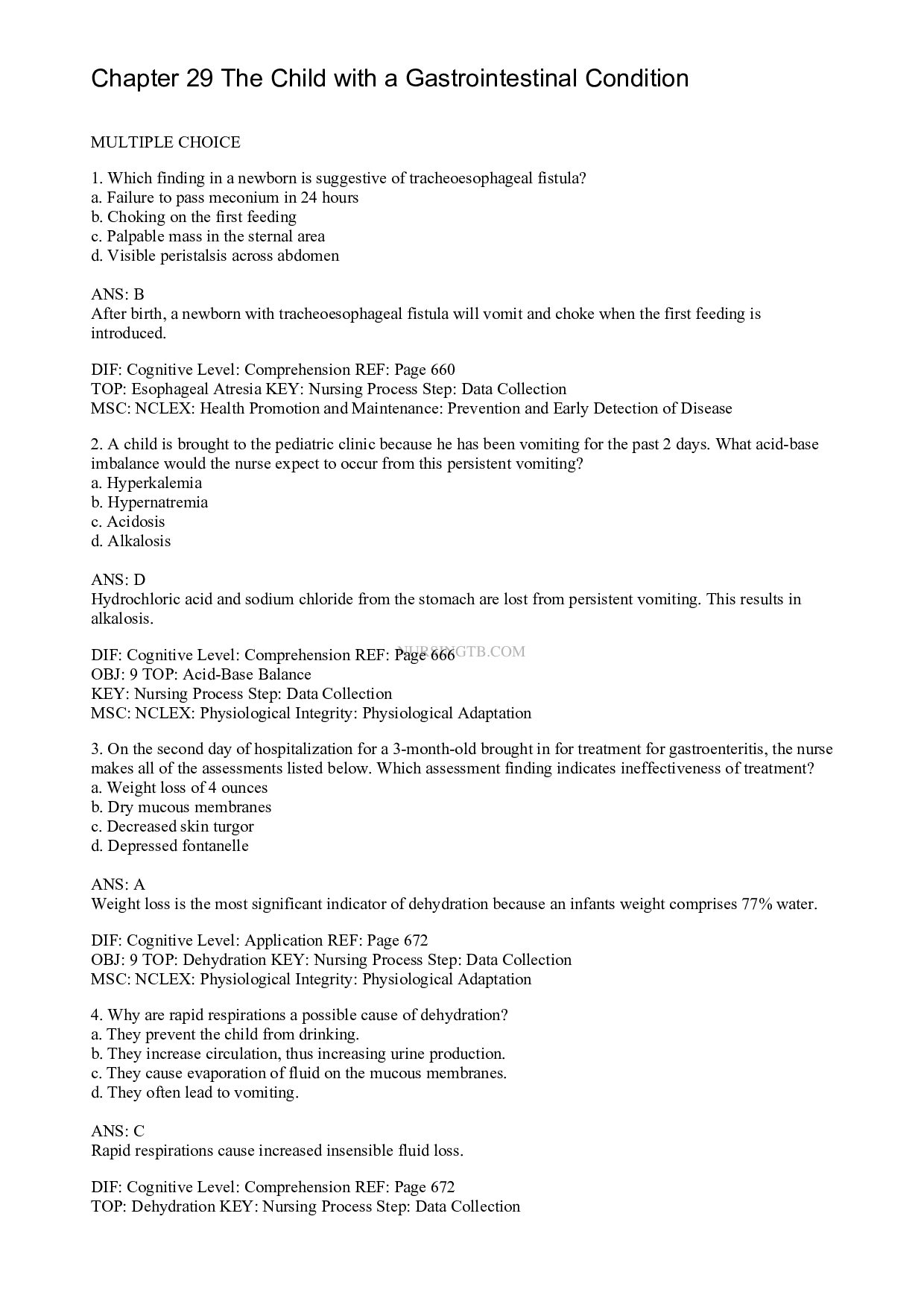 Chapter 29 The Child with a Gastrointestinal Condition - Leifer Maternity and Pediatric Nursing
