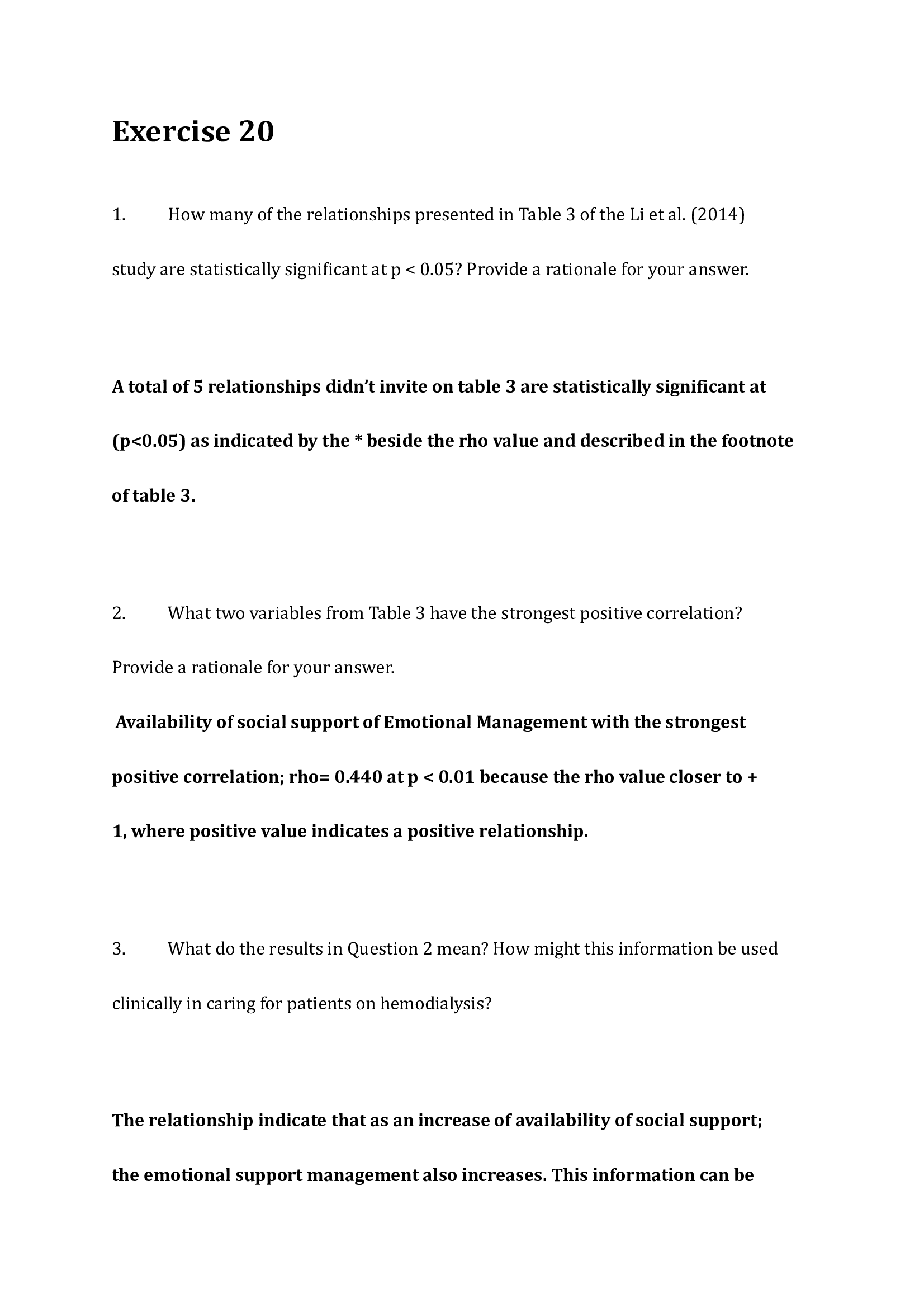 Exercise 20 Understanding Spearman Rank-Order Correlation Coefficient