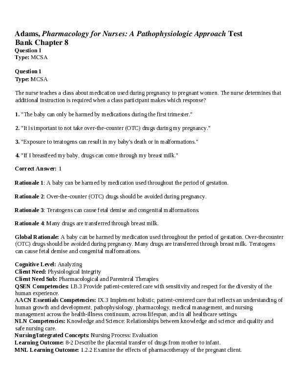 Chapter 8. Drug Administration Throughout the Lifespan