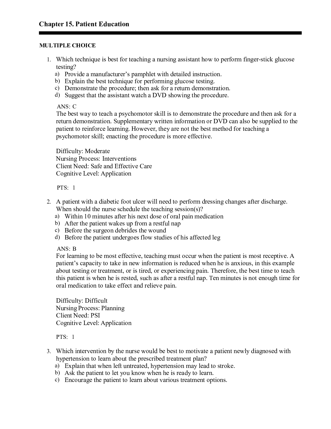 Chapter 15 Patient Education