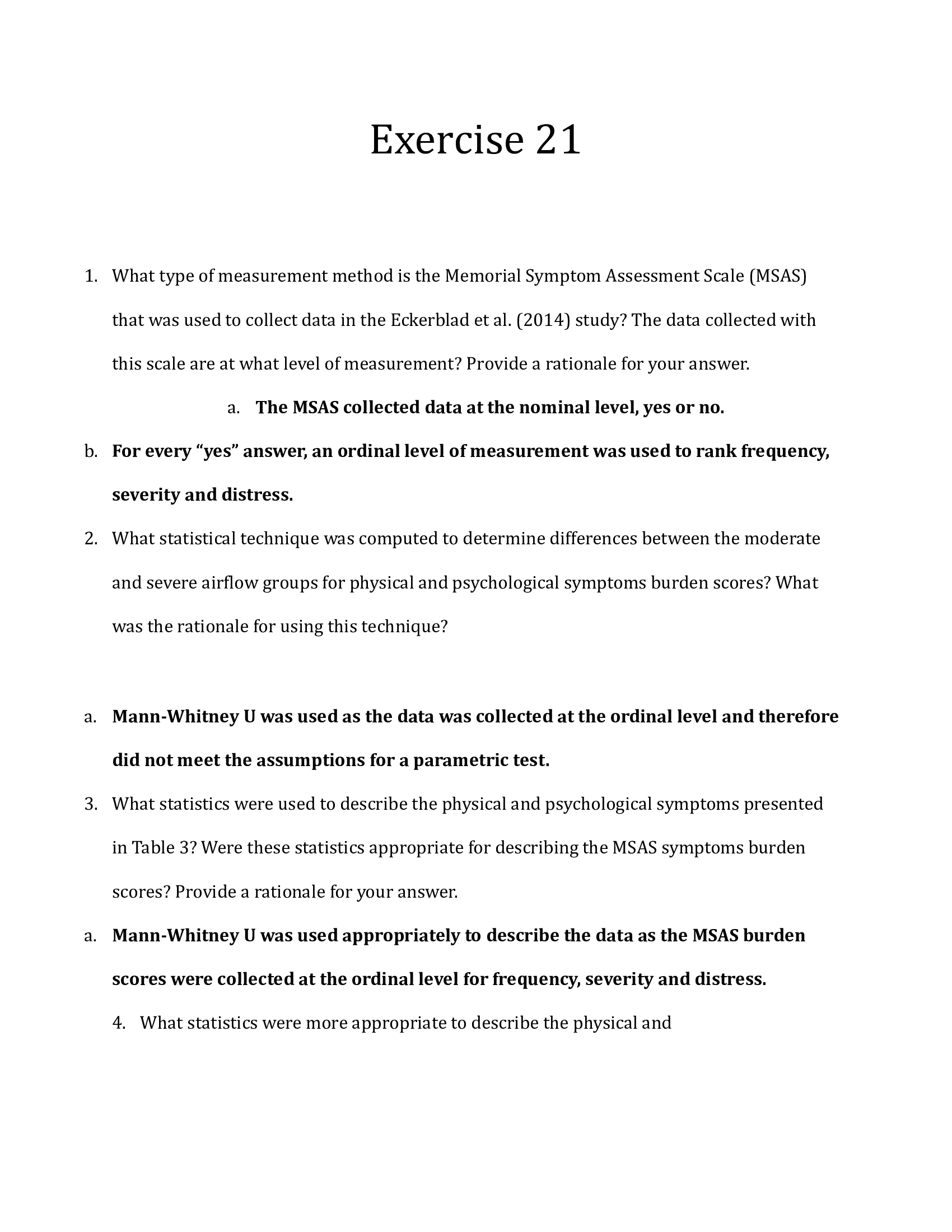 Exercise 21 Understanding Mann-Whitney U Test