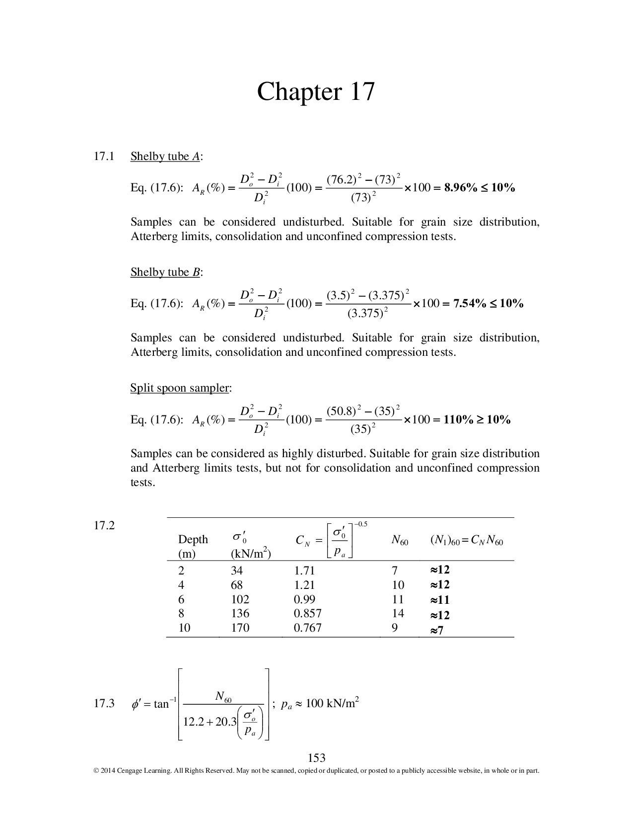Chapter 17 Soil-Bearing Capacity for a Shallow Foundation Solutions for Principles of Geotechnical Engineering