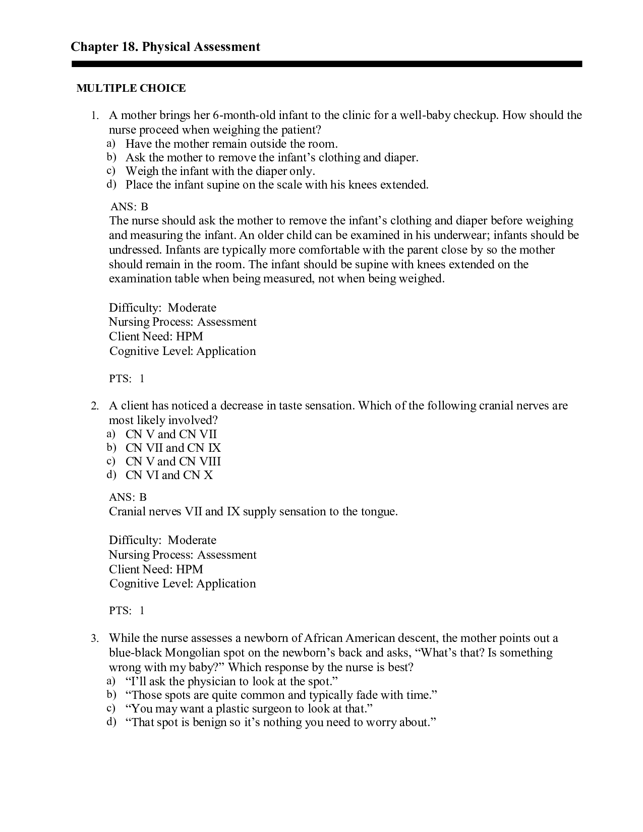 Chapter 18 Physical Assessment