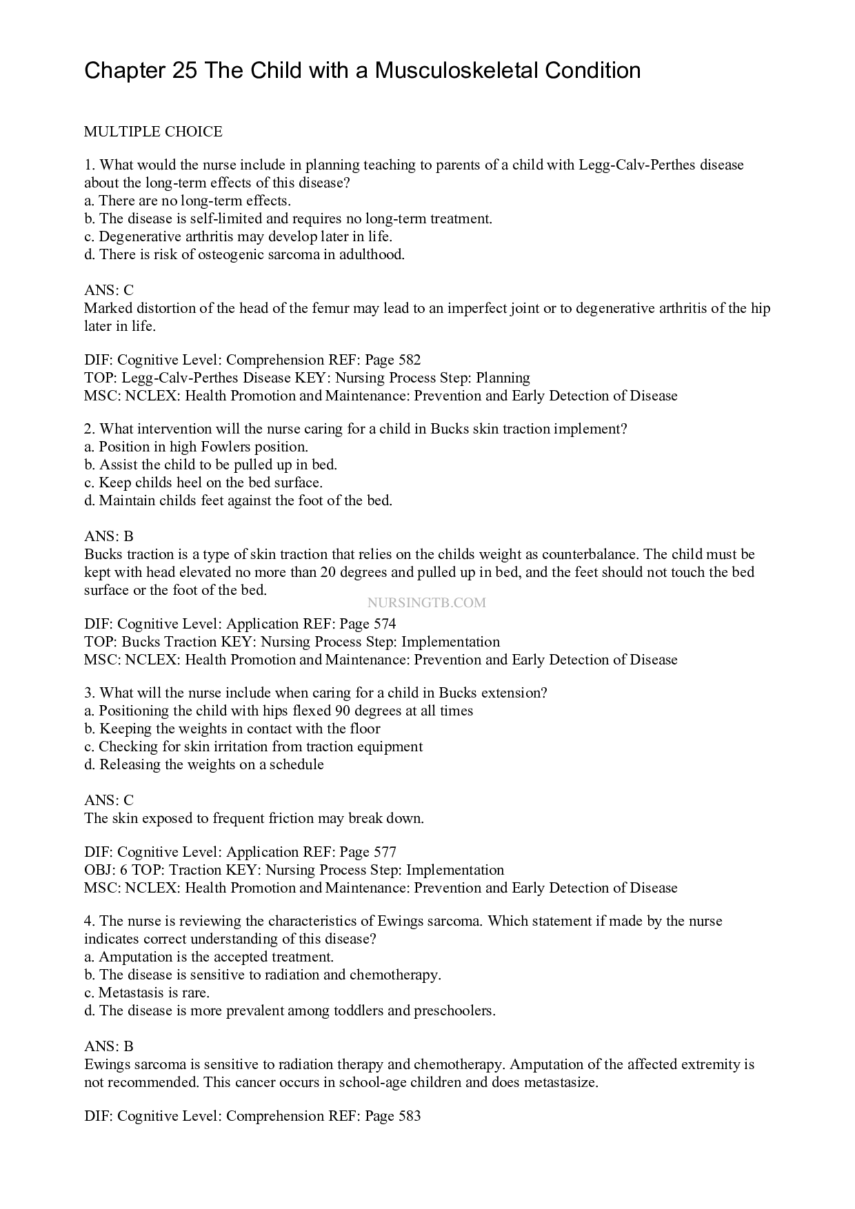 Chapter 25 The Child with a Musculoskeletal Condition - Leifer Maternity and Pediatric Nursing