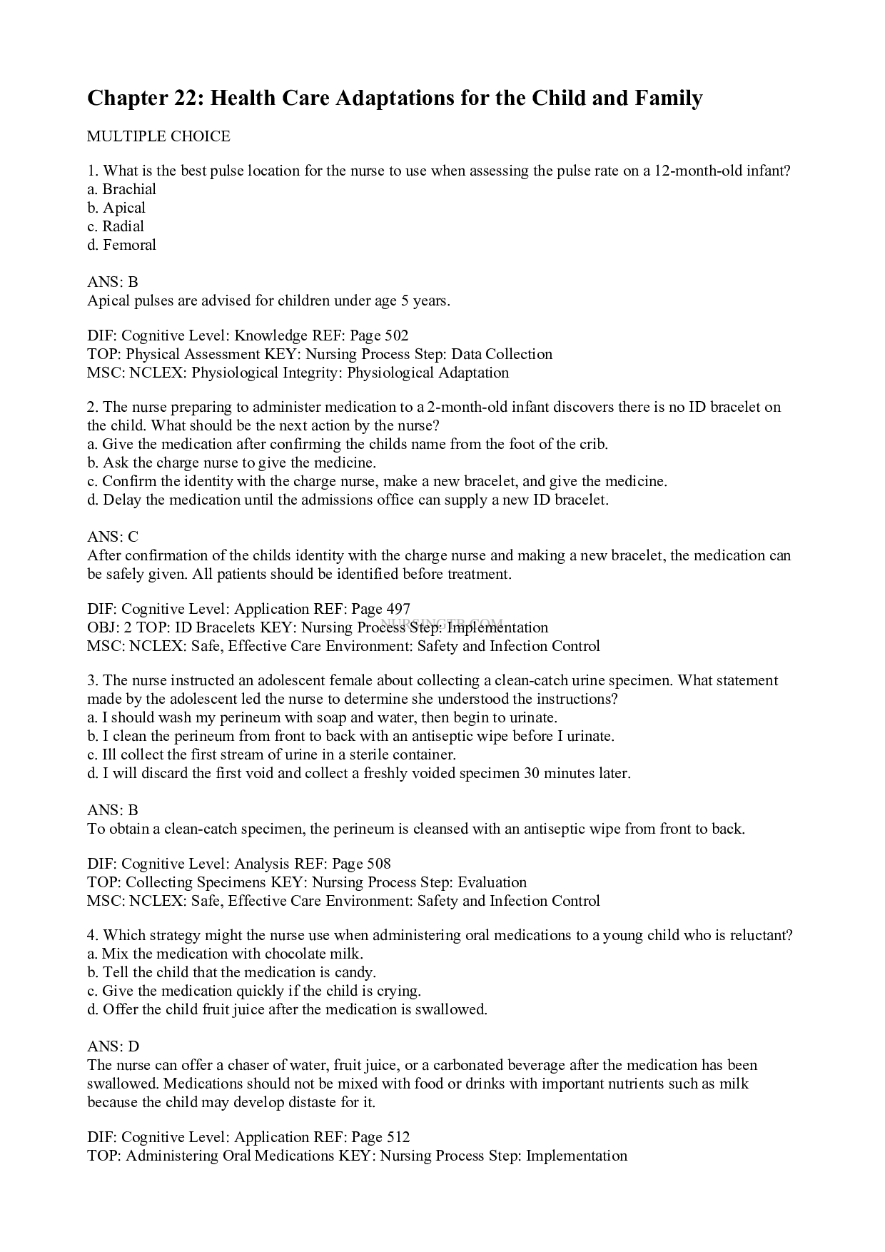 Chapter 21 The Child’s Experience of Hospitalization - Leifer Maternity and Pediatric Nursing