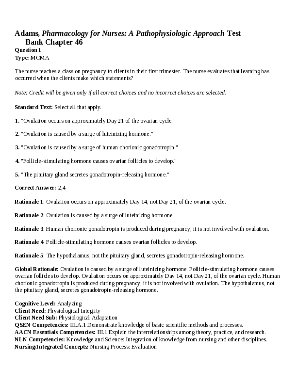 Chapter 46. Drugs for Disorders and Conditions of the Male Reproductive System  MA