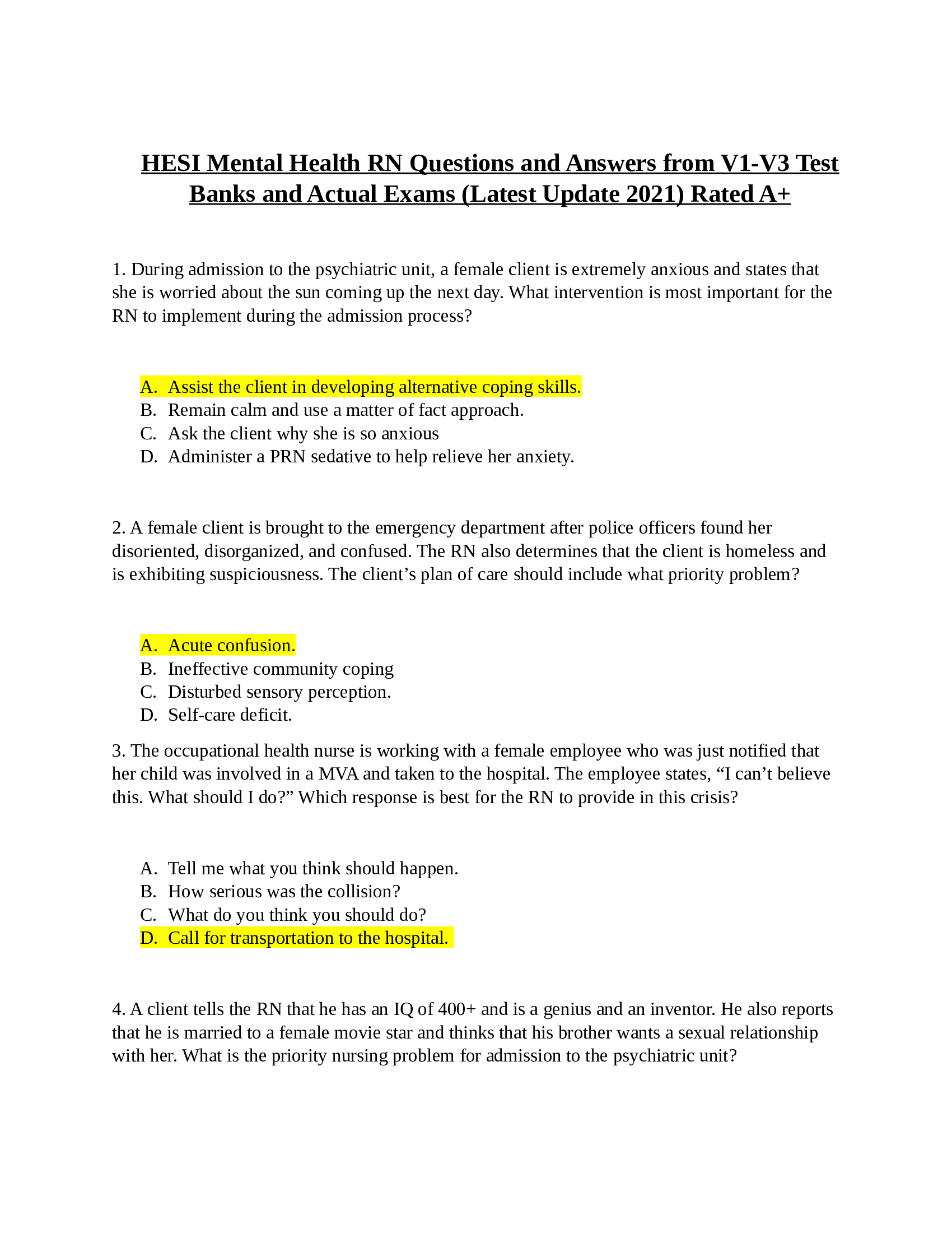 HESI_RN_MENTAL_HEALTH_2021_V1_V2_V3_38_PAGES_OF_QUESTIONS_AND_ANSWERS