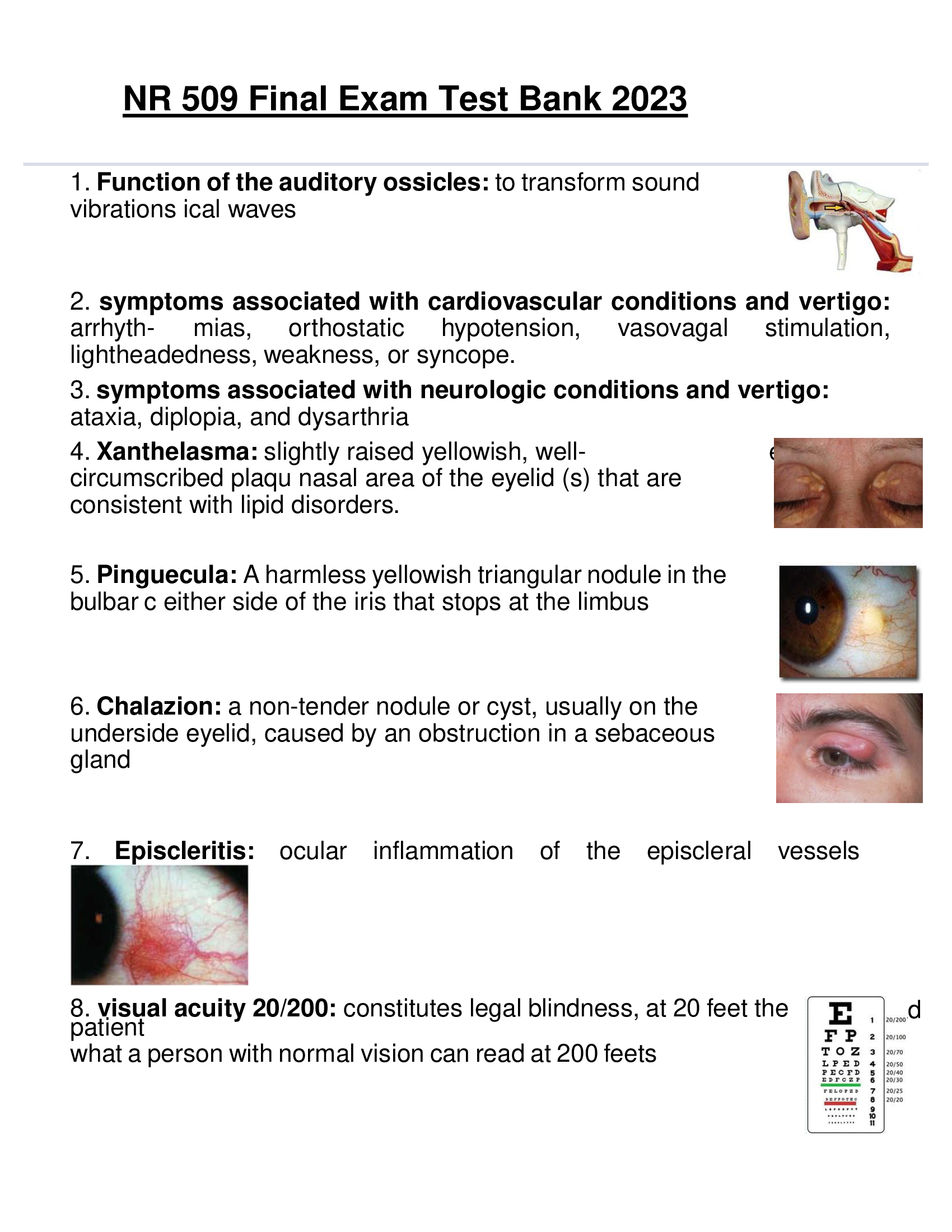 NR 509 Final Exam Test Bank 2023