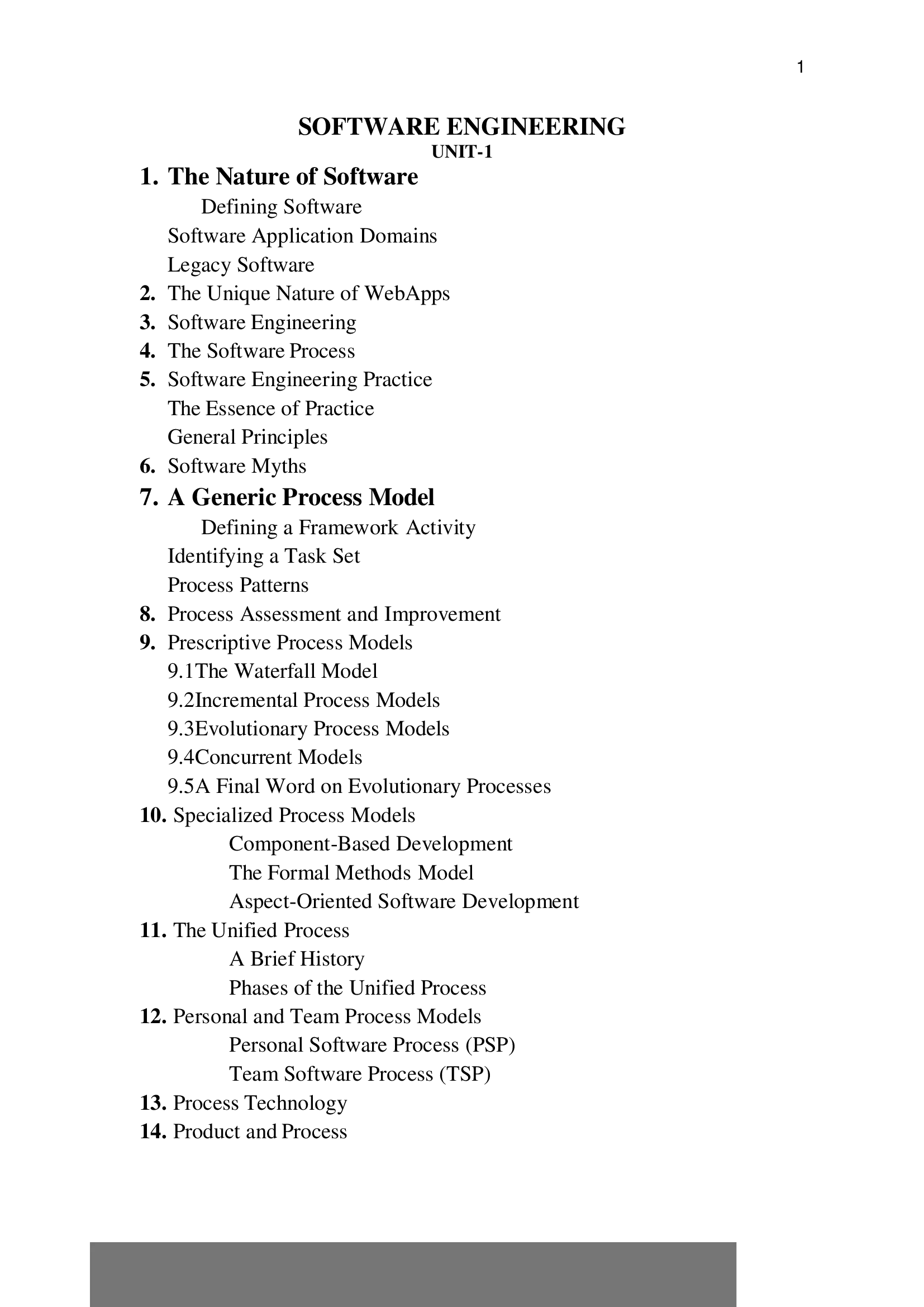 Software Engineering Lecture notes